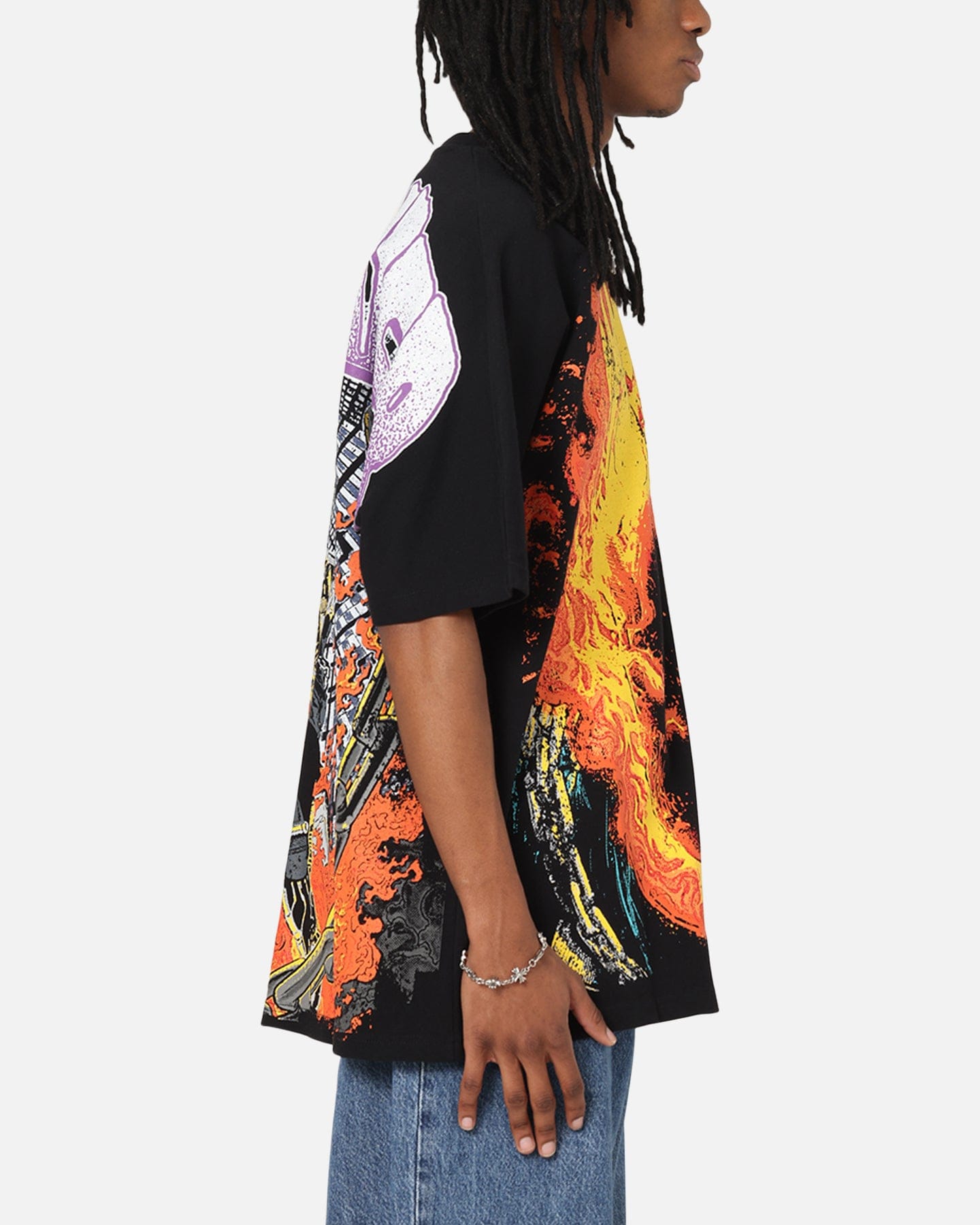 73studio Marvel Ghost Rider All Over Print T - Shirt Black