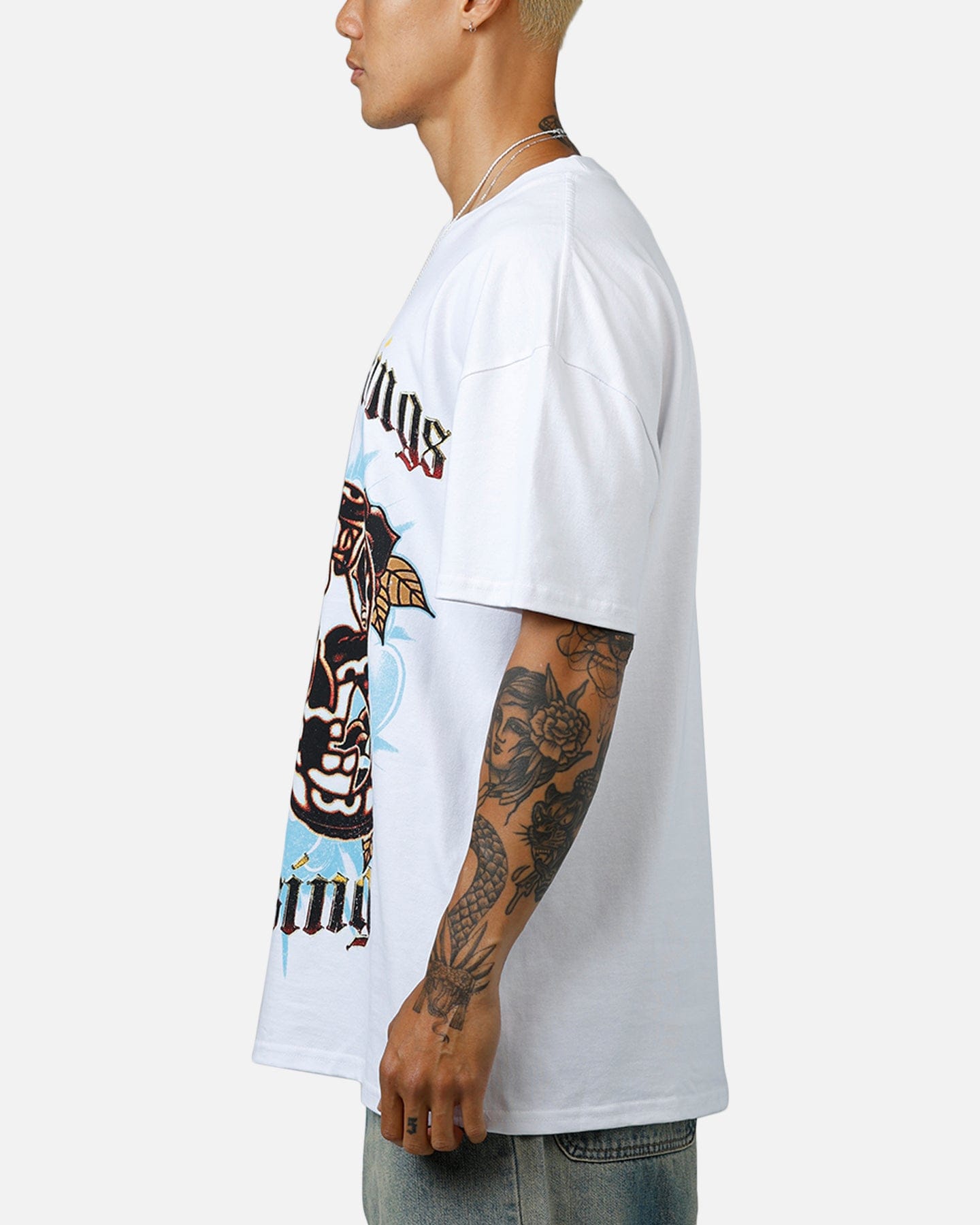 WHITE* Culture Kings x 88Rising Snake T - Shirt White