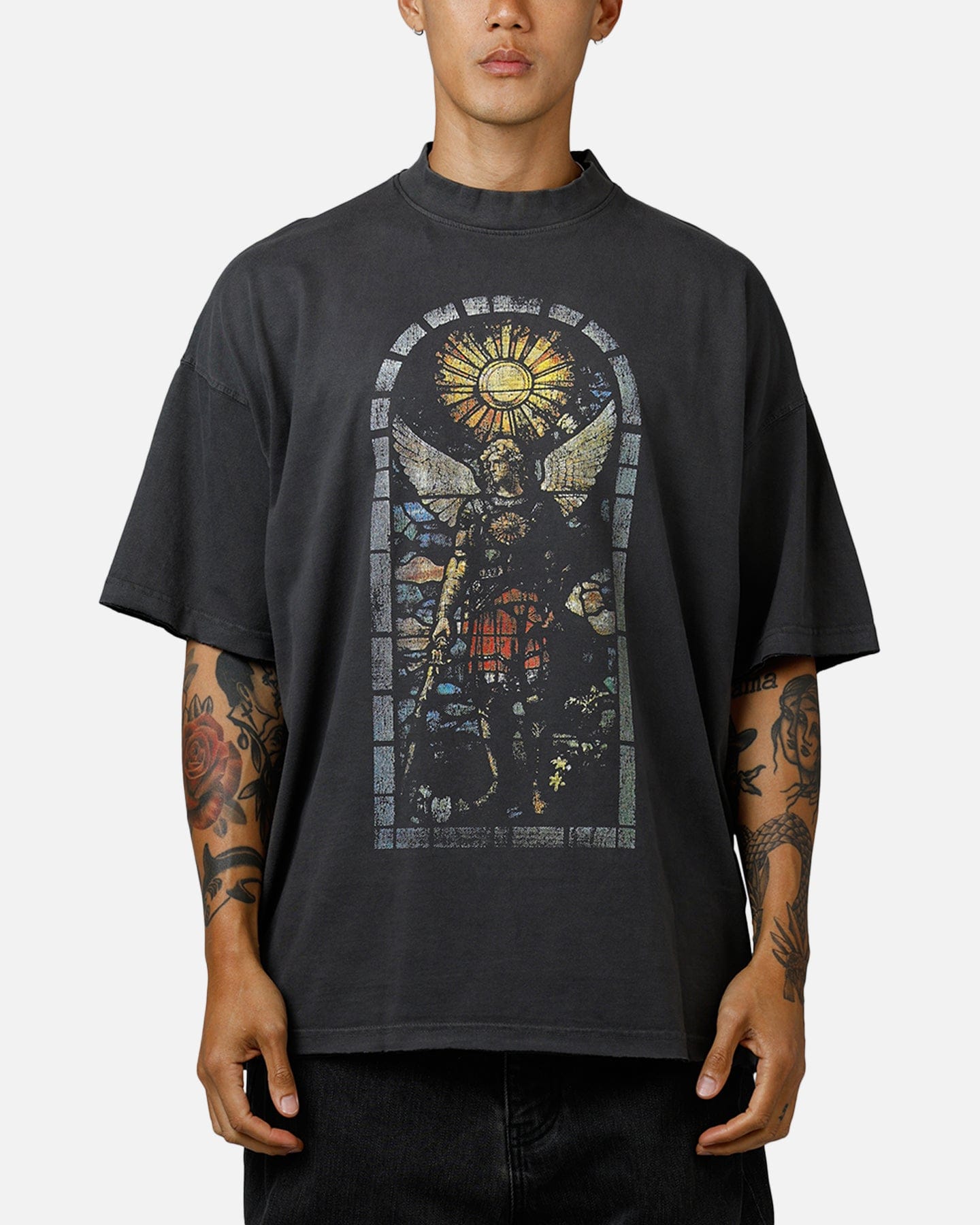 Saint Morta Kingdomcome Boxy T - Shirt Washed Charcoal