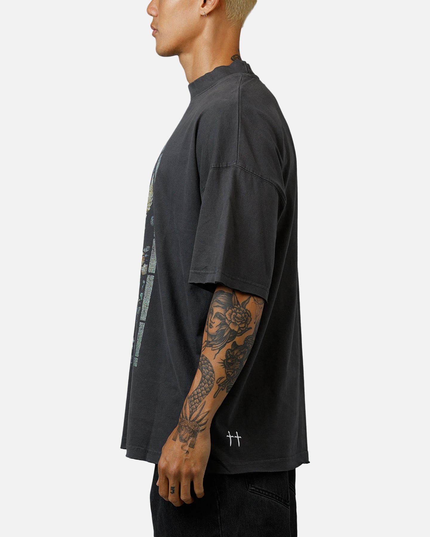 Saint Morta Kingdomcome Boxy T - Shirt Washed Charcoal