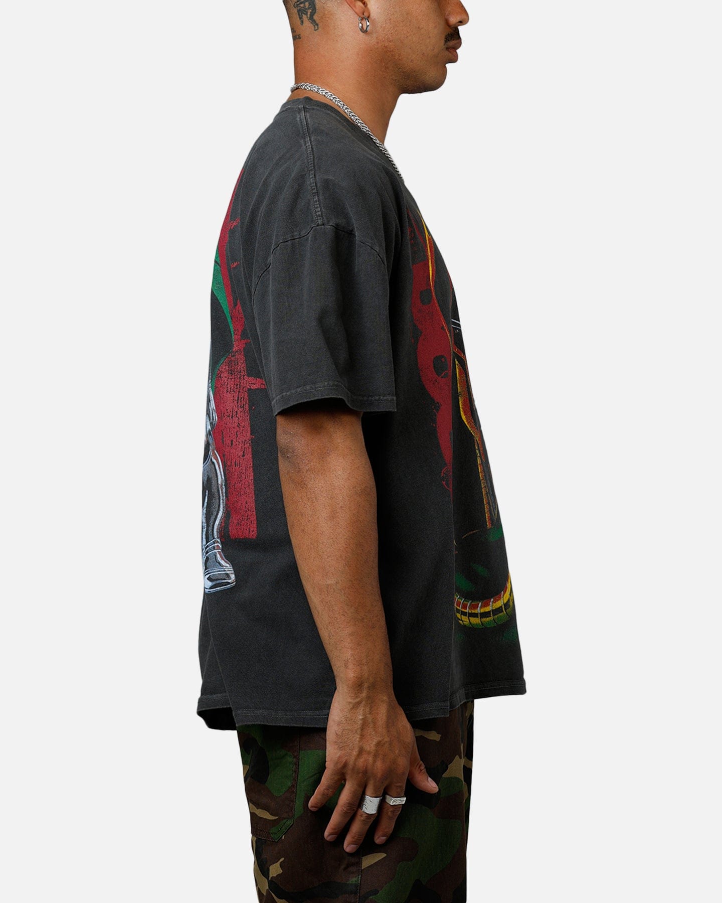 73studio Marvel Doctor Doom Heavyweight T - Shirt Black Wash