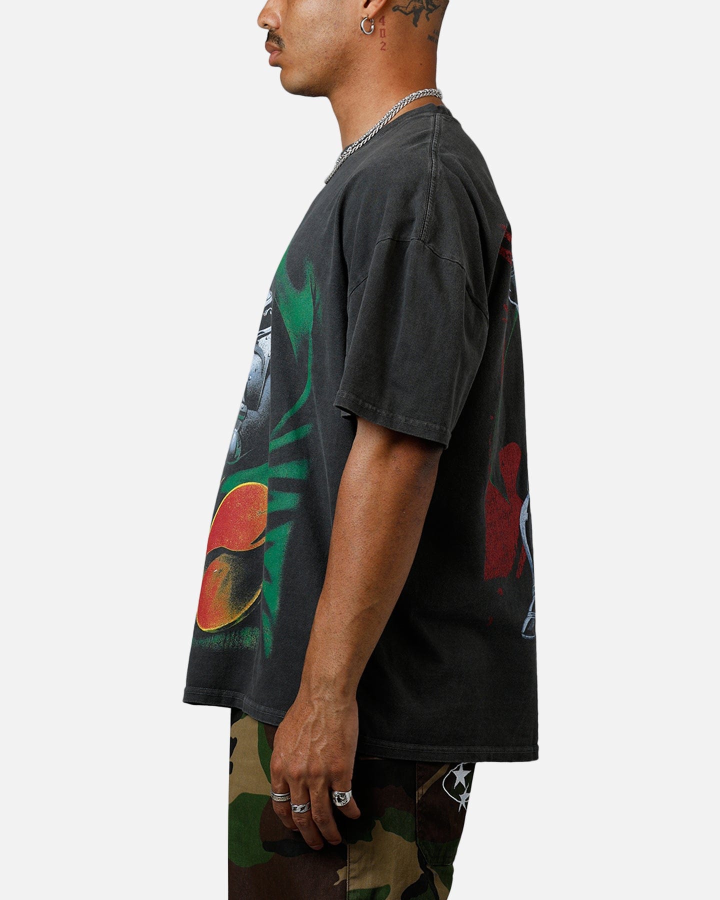 73studio Marvel Doctor Doom Heavyweight T - Shirt Black Wash