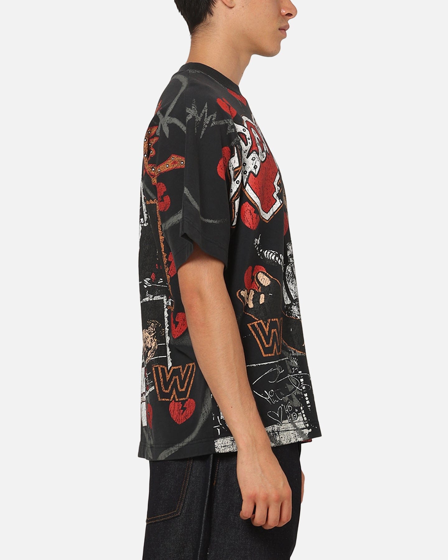 Culture KINGS x WWE Shawn Michaels All Over Print T - Shirt Black