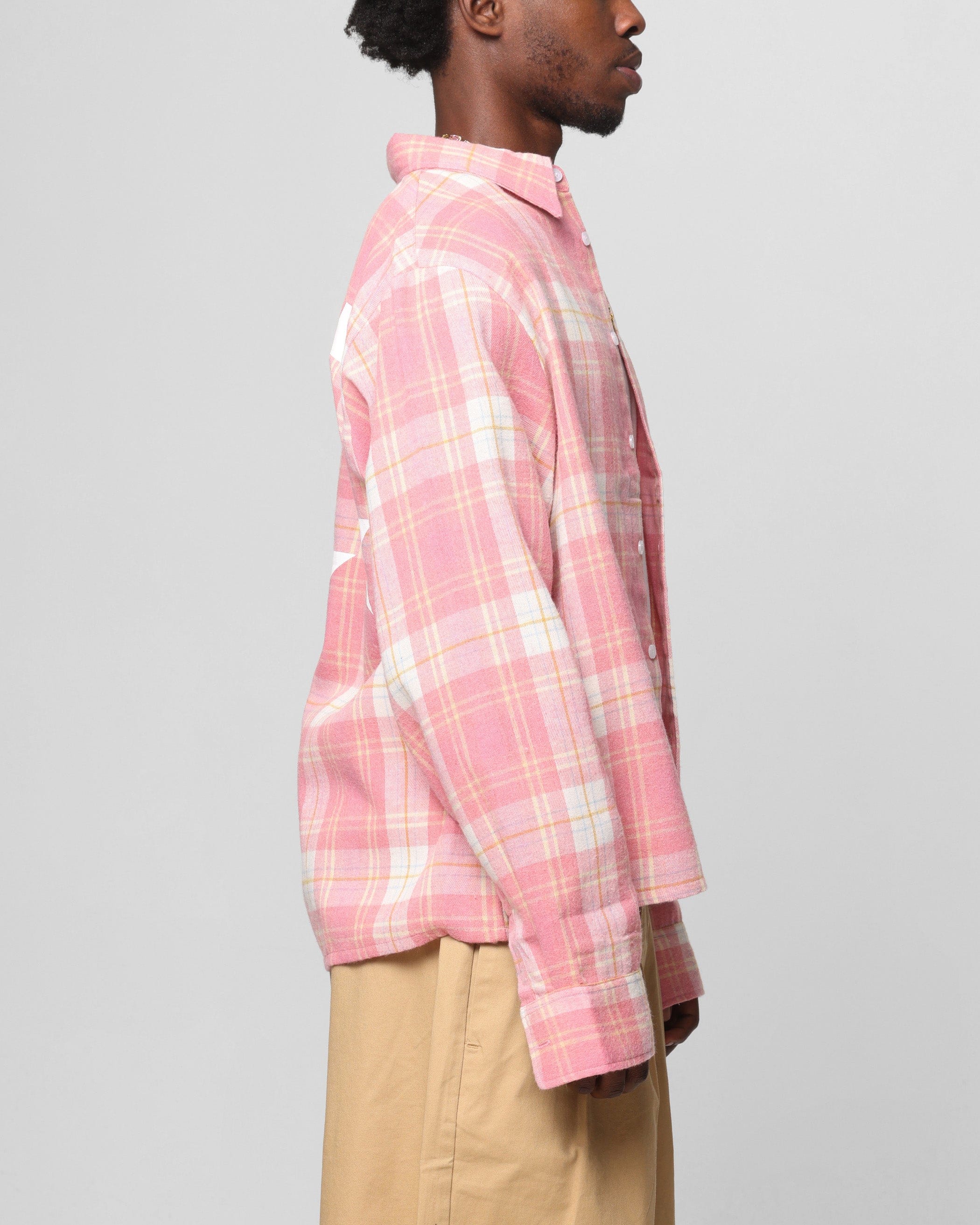 Loiter Solar Button Up Shirt Red Check