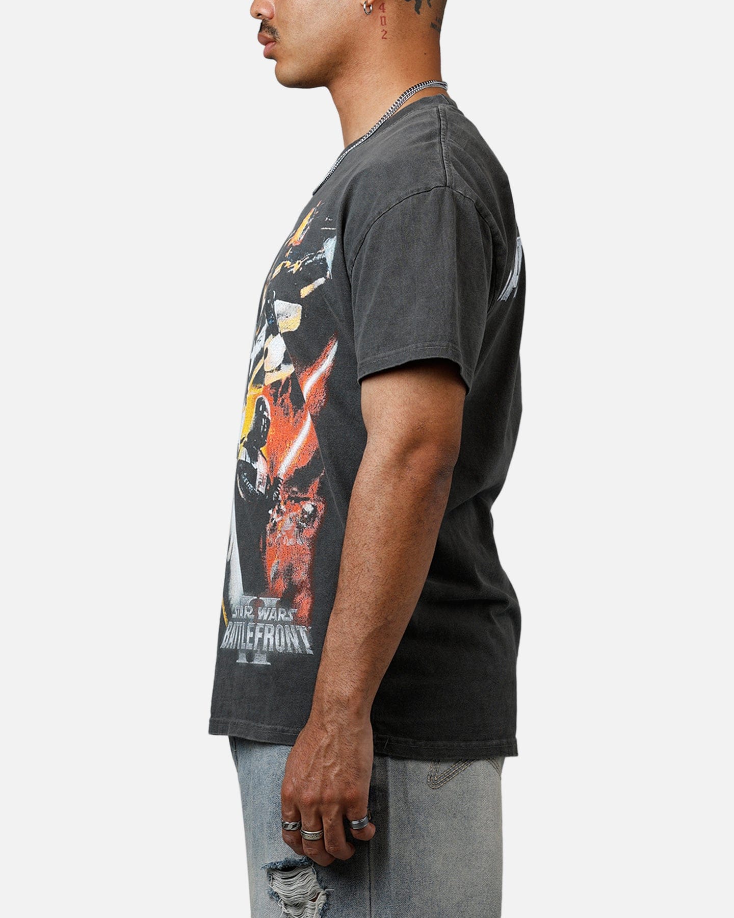 73studio Star Wars Battlefront 2 Heavyweight T - Shirt Black Wash