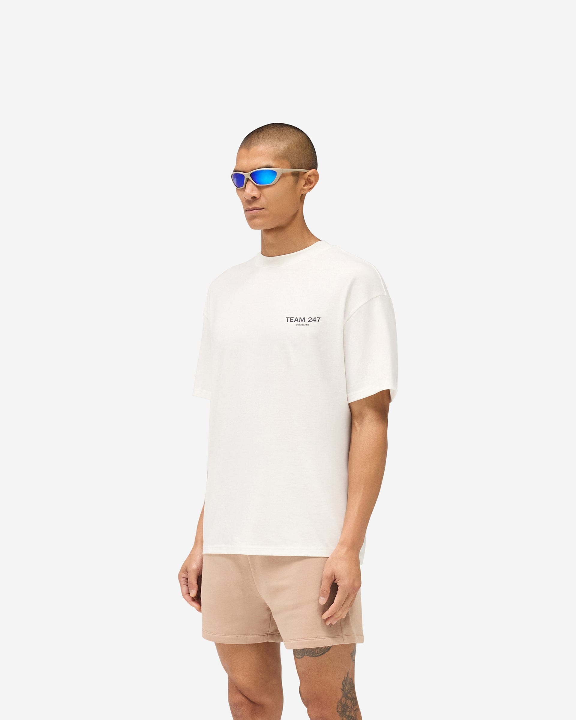 WHITE* Team 247 Oversized T - Shirt - Flat White