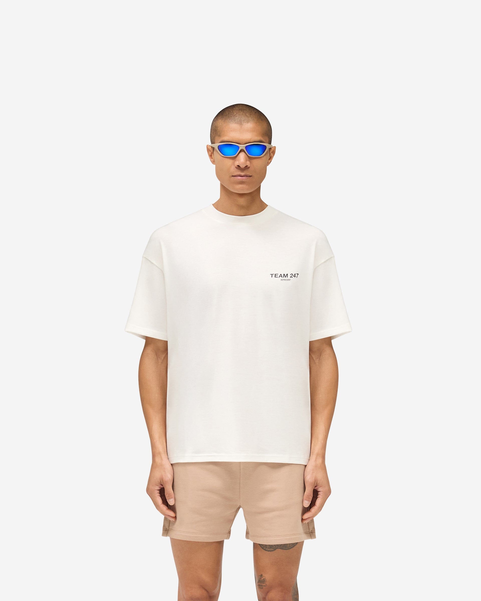 WHITE* Team 247 Oversized T - Shirt - Flat White