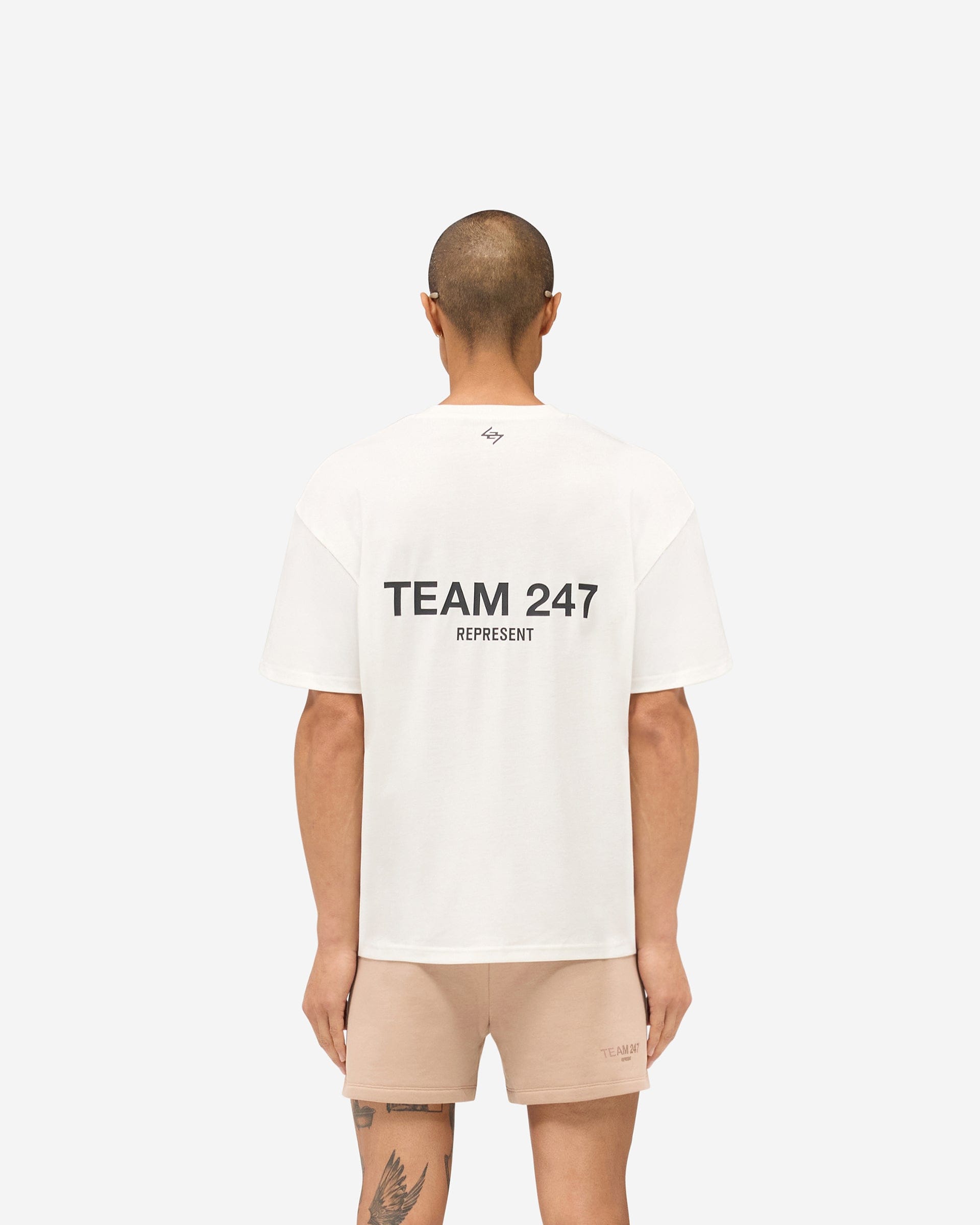 WHITE* Team 247 Oversized T - Shirt - Flat White