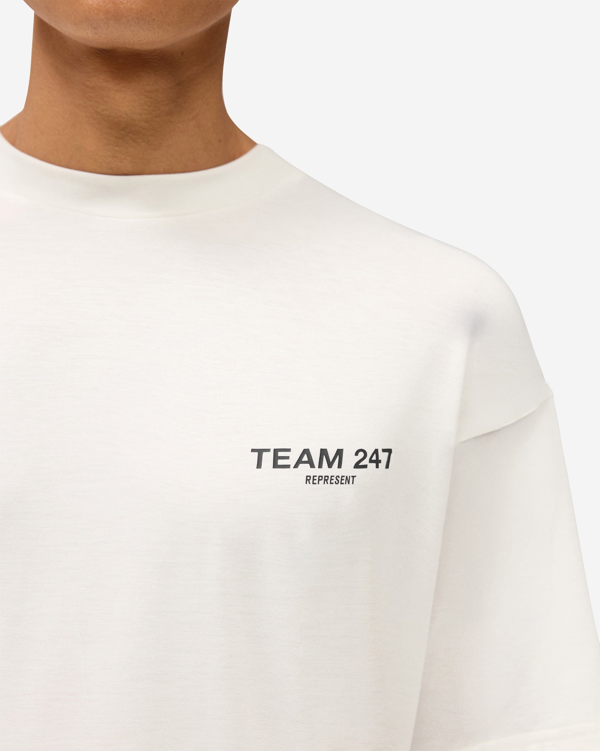 WHITE* Team 247 Oversized T - Shirt - Flat White