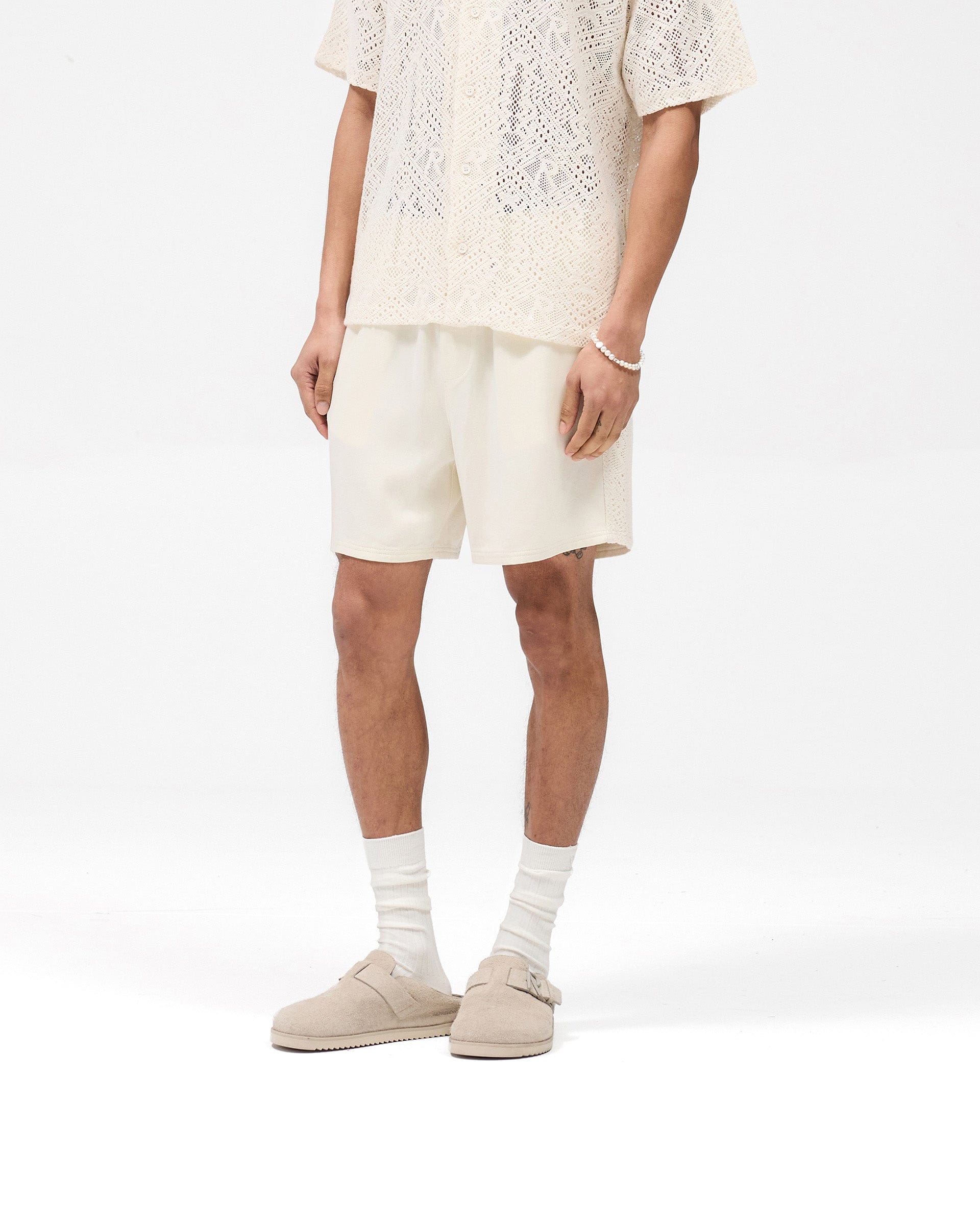 SS25 Knitted Panel Short - Antique White