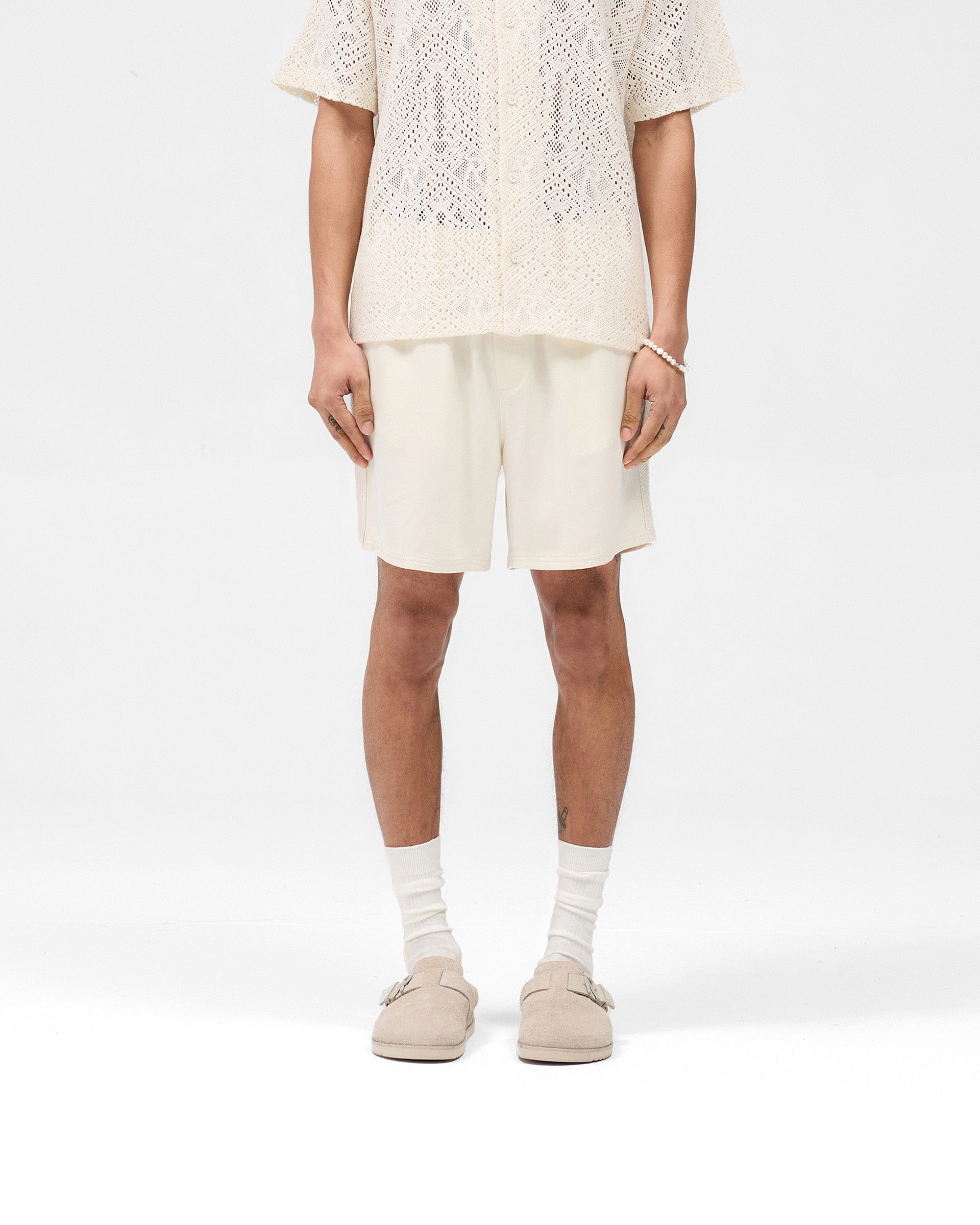 SS25 Knitted Panel Short - Antique White