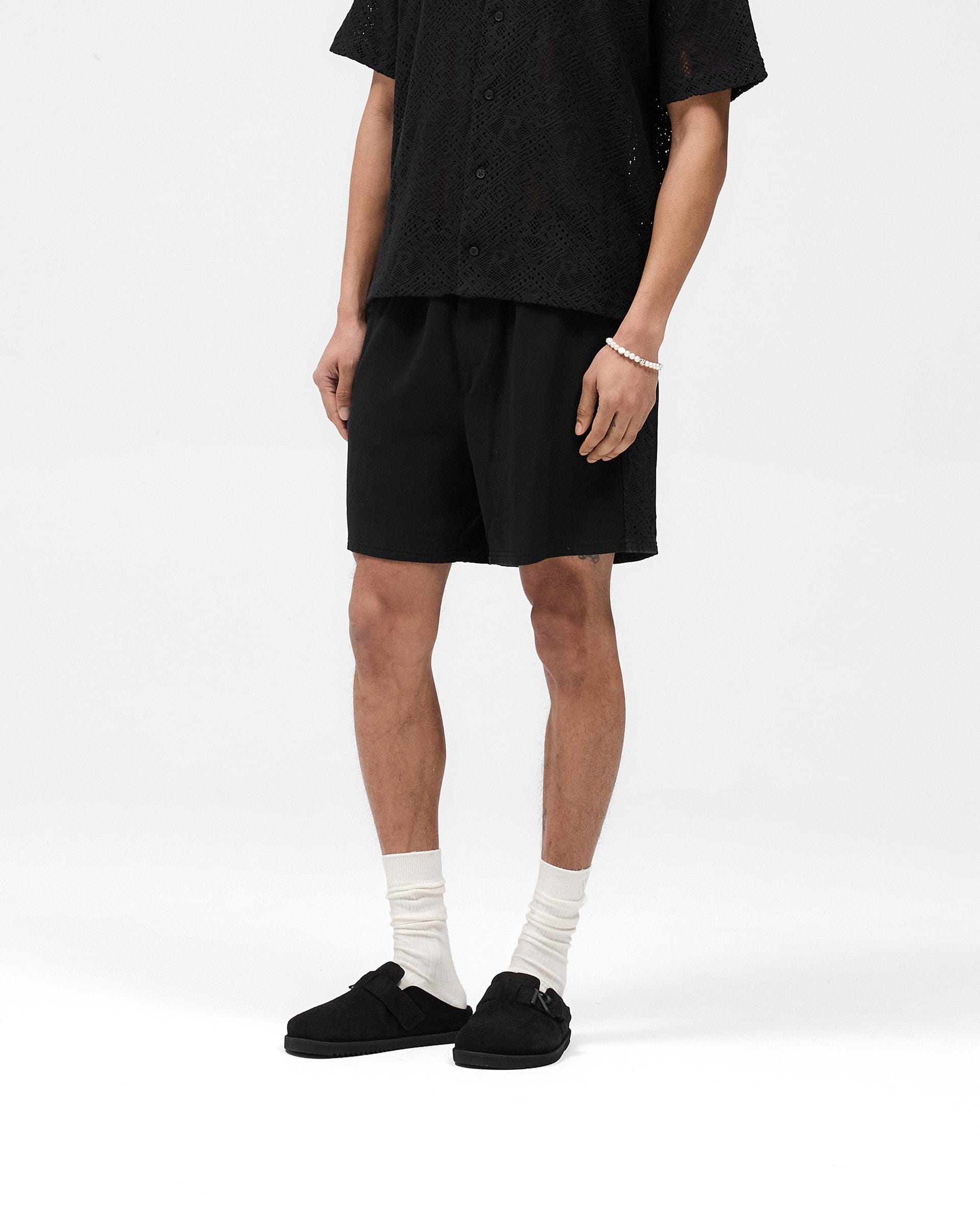 SS25 Knitted Panel Short - Black