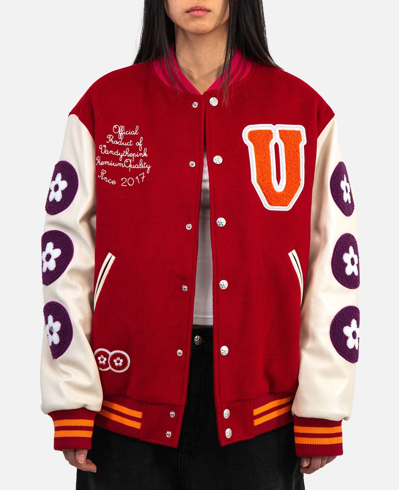 Vandy The Pink VA Vandy Varsity Jacket (Red)