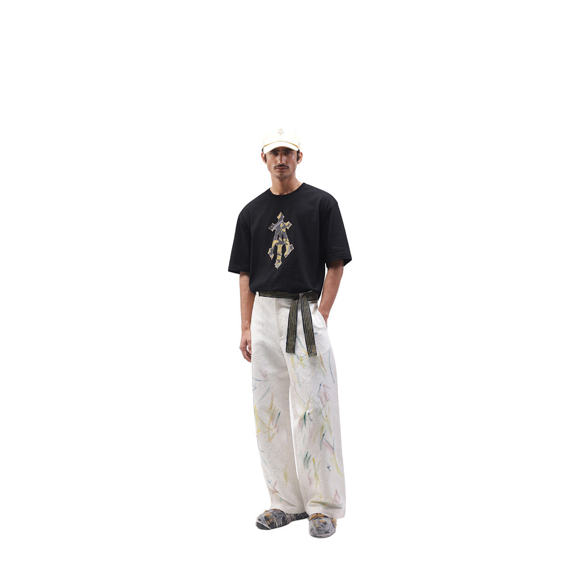 Almost Gods Echo Alpha Cross Boxy T-Shirt in Black