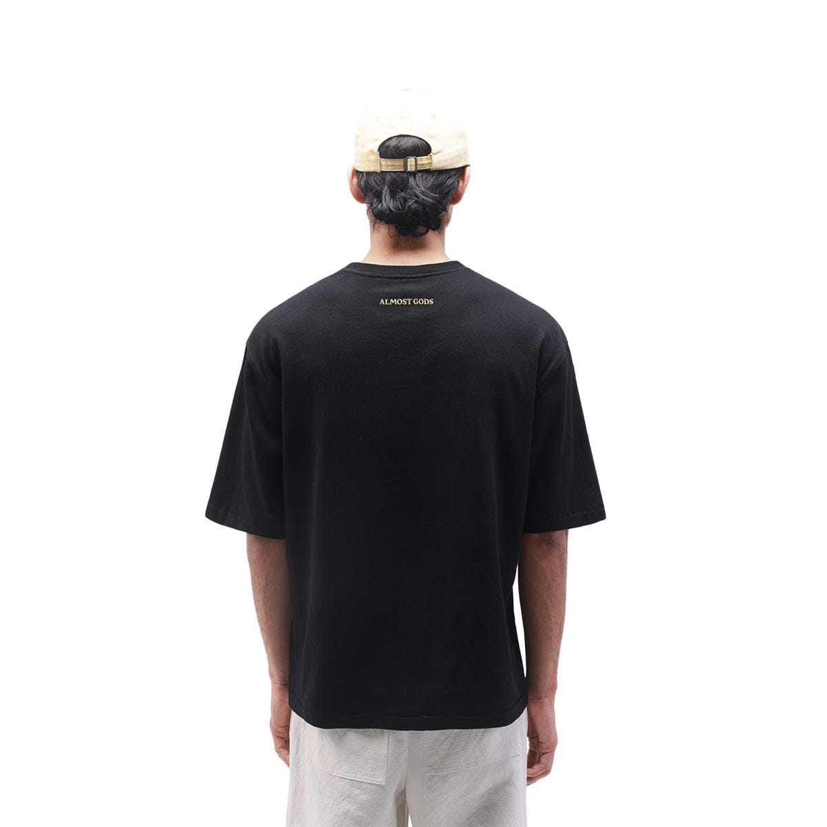 Almost Gods Echo Alpha Cross Boxy T-Shirt in Black