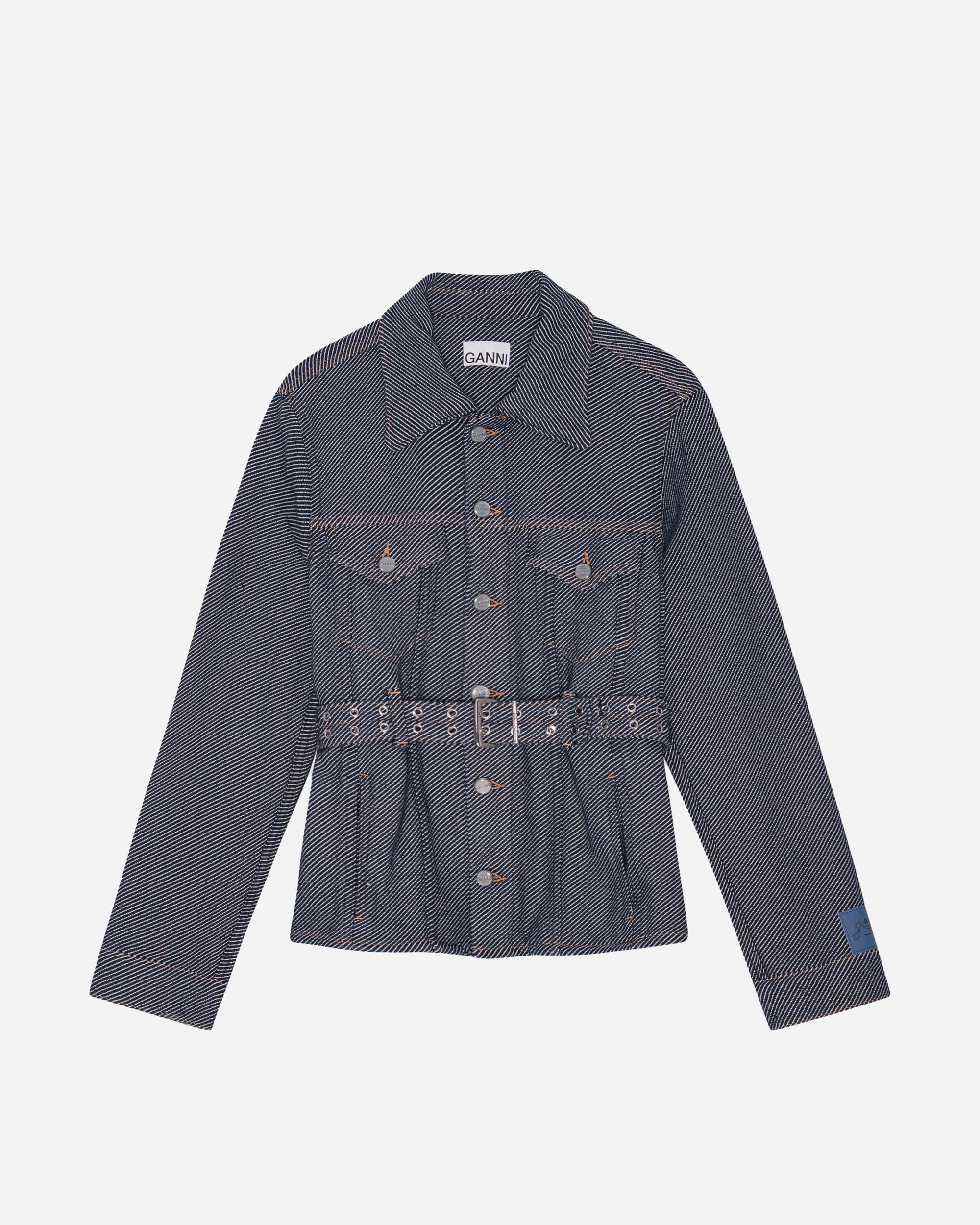 GANNI A/S Heavy Twill Denim Short Jacket