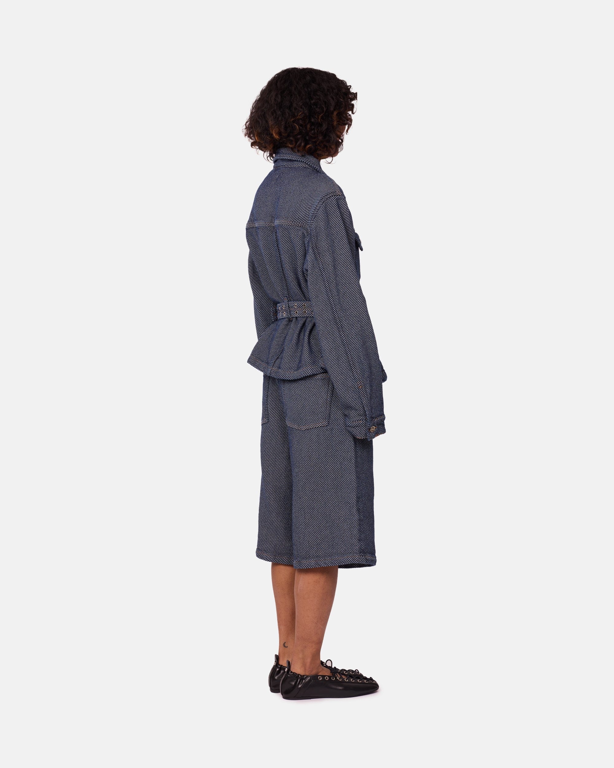 GANNI A/S Heavy Twill Denim Short Jacket