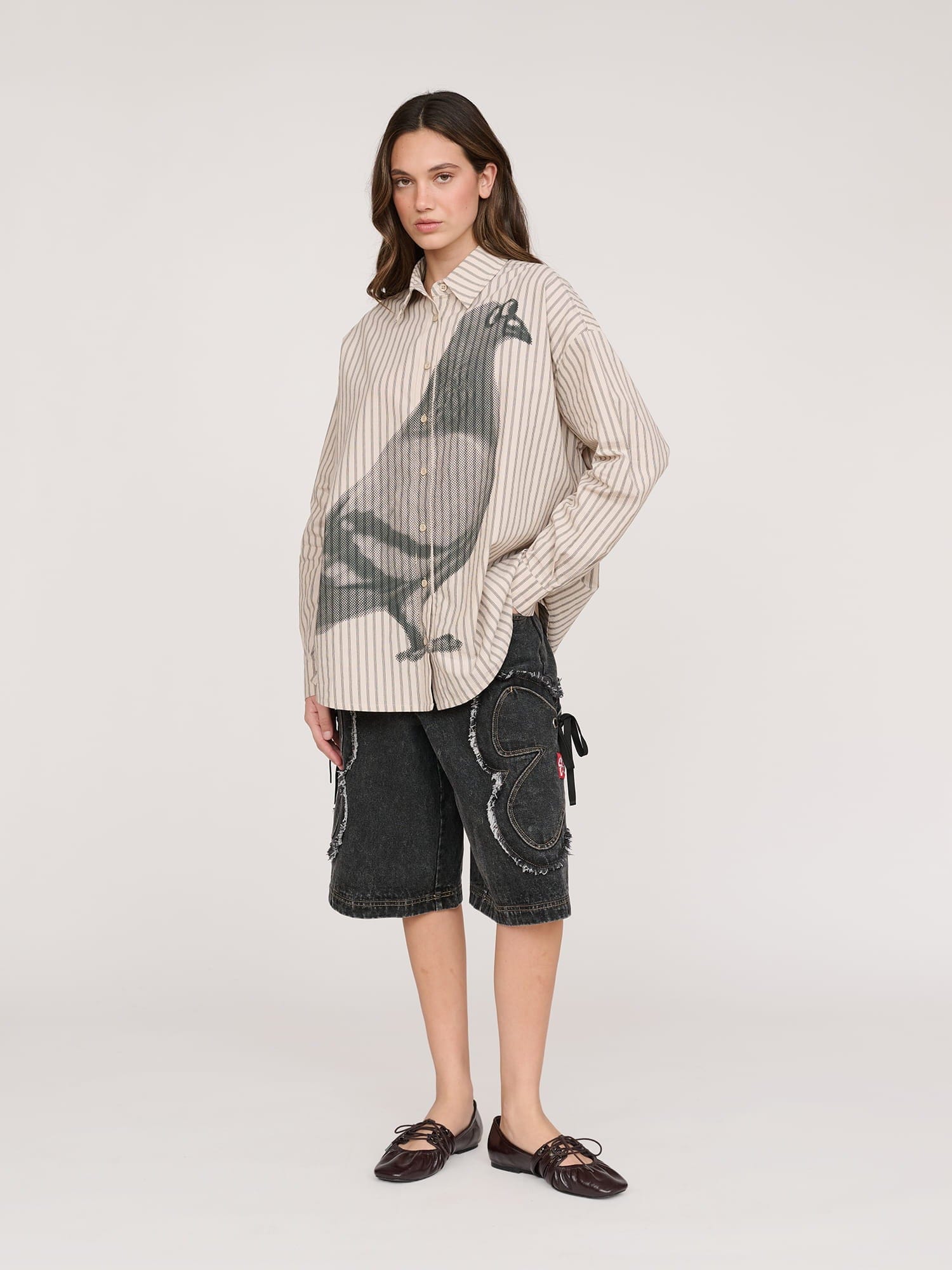 Lazy Oaf Pigeon Striped Long Sleeve Shirt