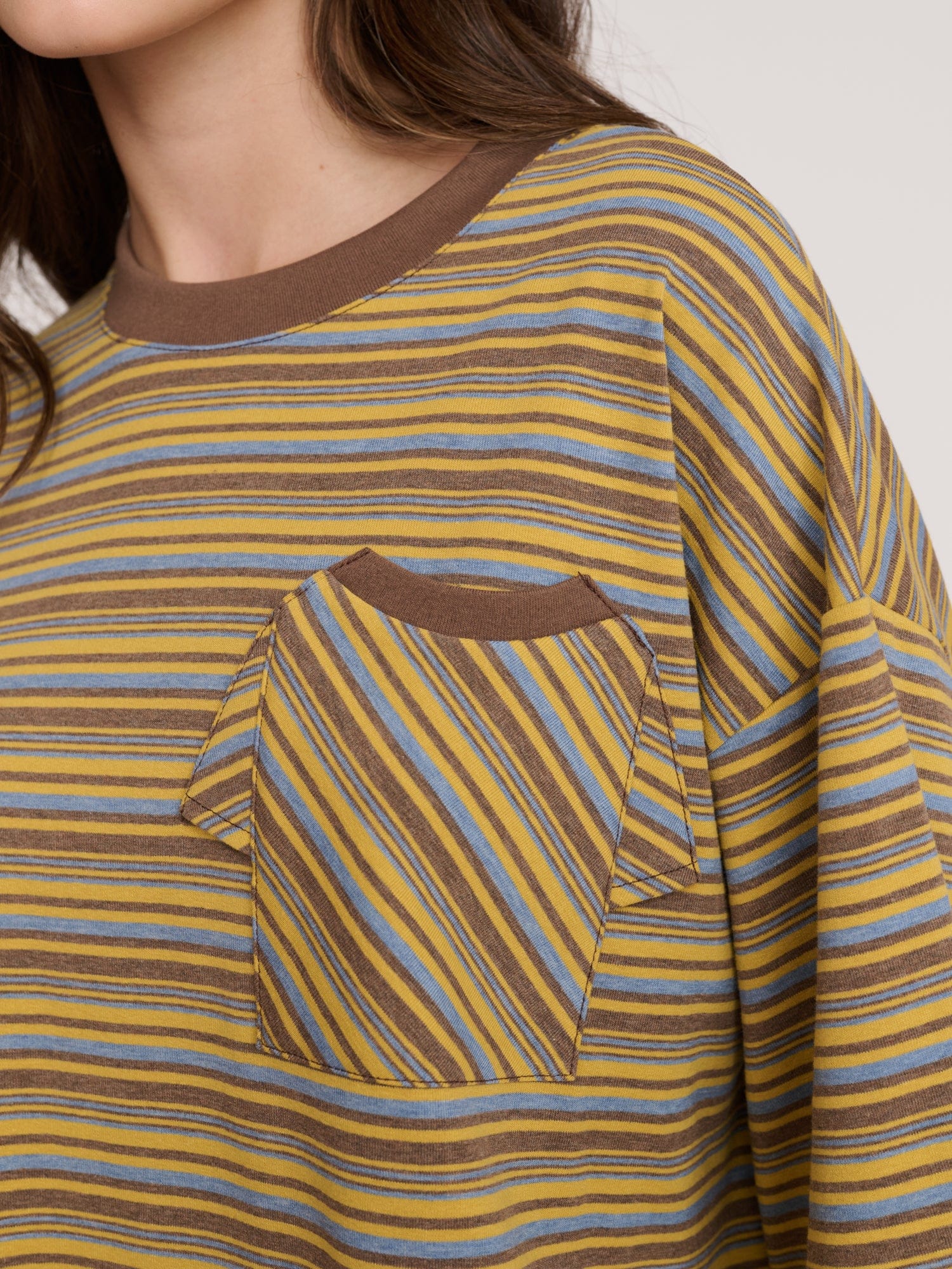 Lazy Oaf Tiny T-Shirt Stripe Boxy T - shirt