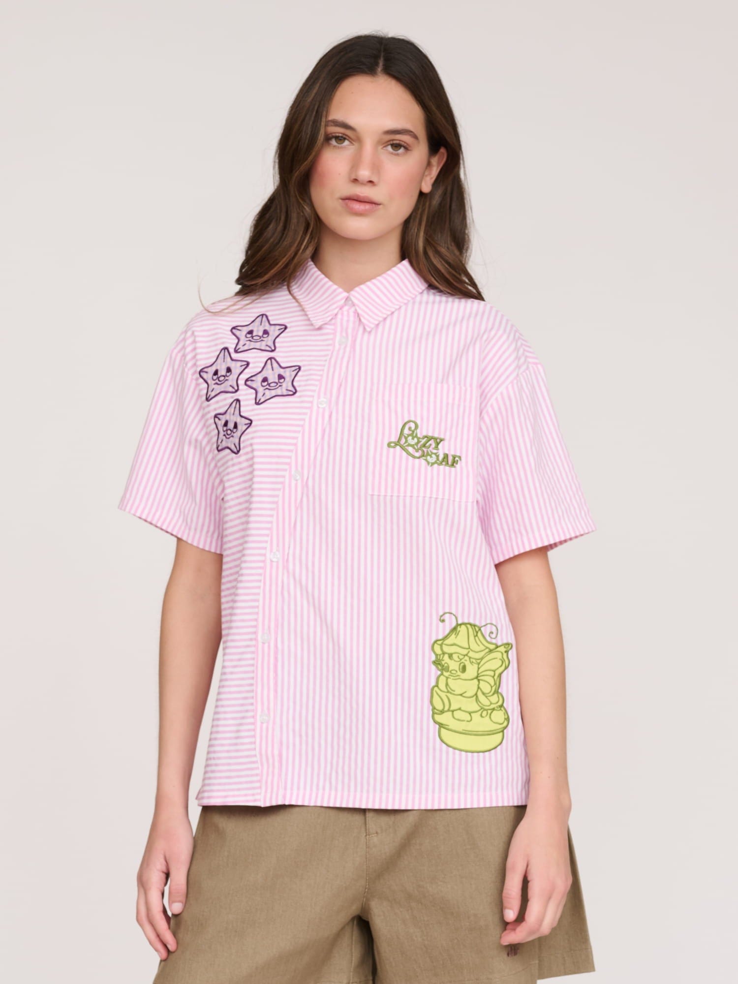 Lazy Oaf Wavy Pinstripe Shirt
