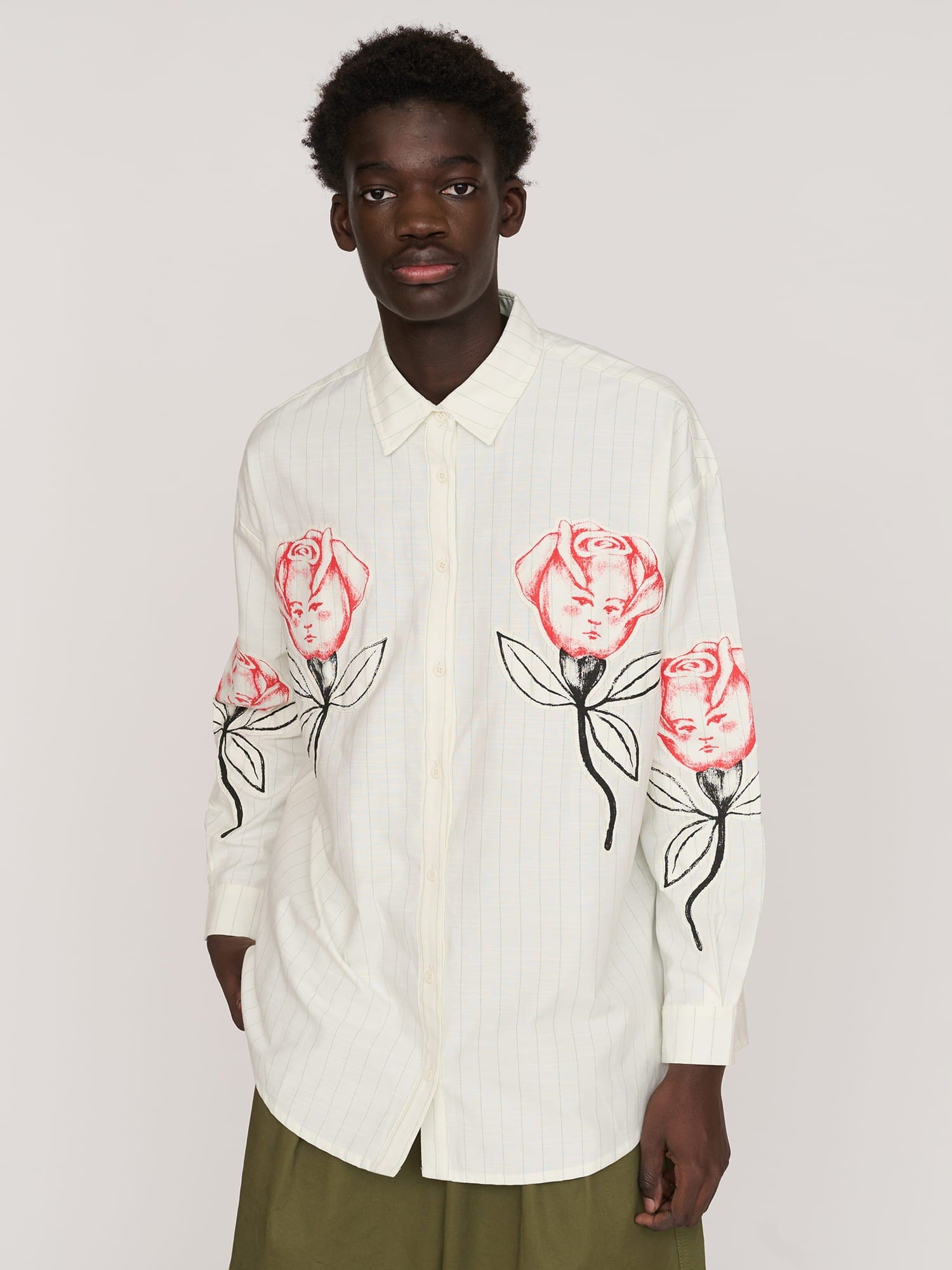 Lazy Oaf Coming Up Roses Long Sleeve Shirt