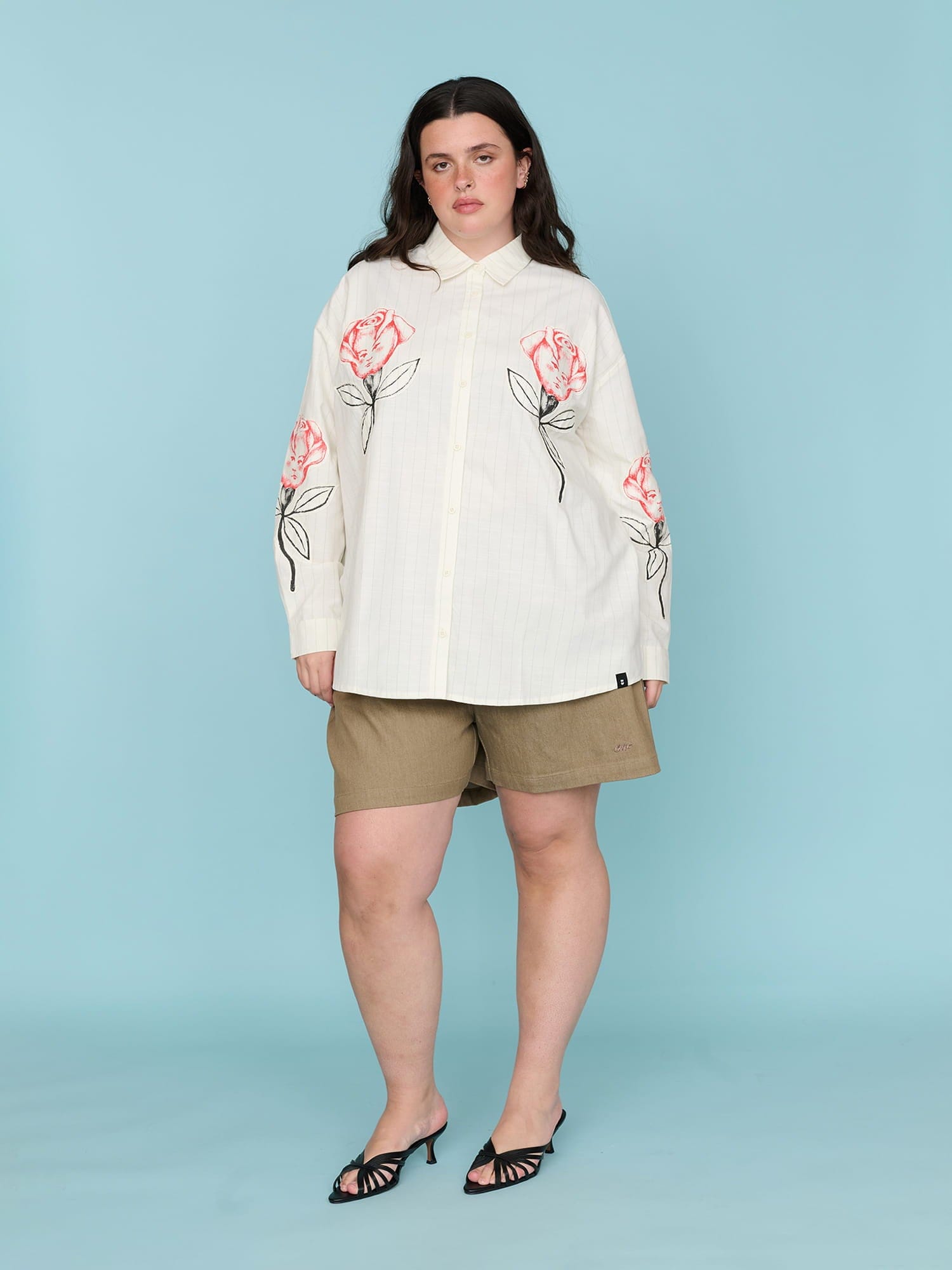 Lazy Oaf Coming Up Roses Long Sleeve Shirt