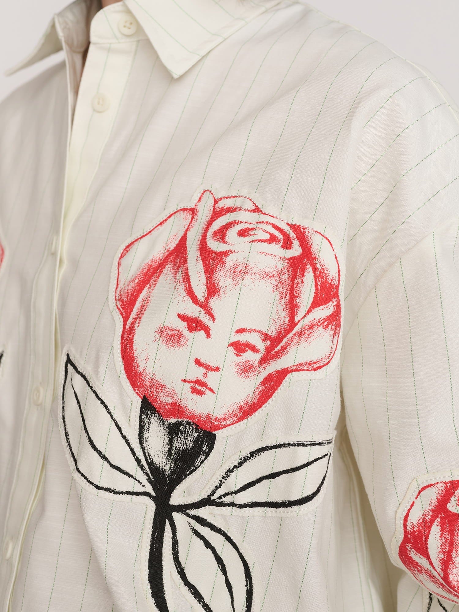 Lazy Oaf Coming Up Roses Long Sleeve Shirt