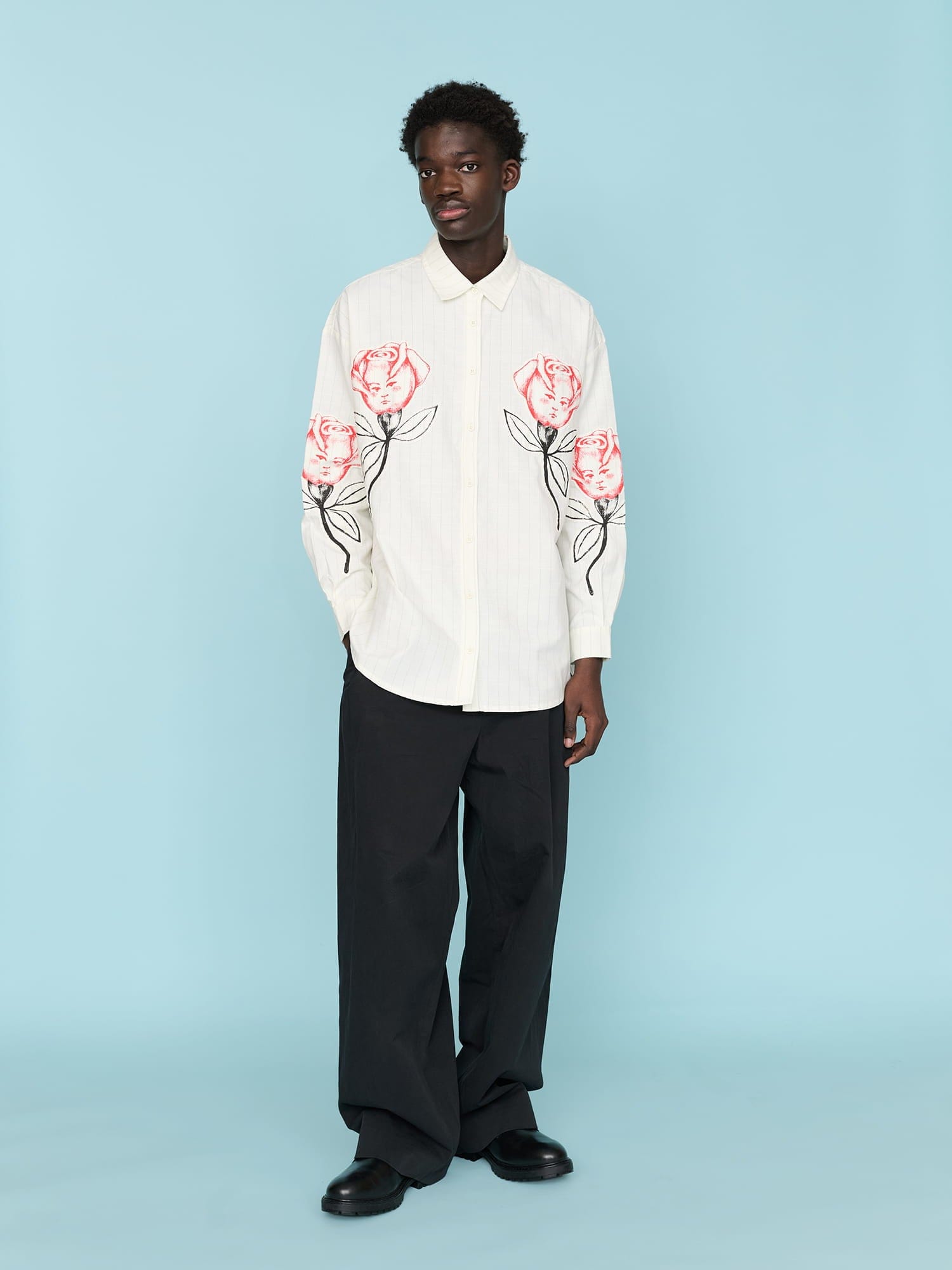 Lazy Oaf Coming Up Roses Long Sleeve Shirt