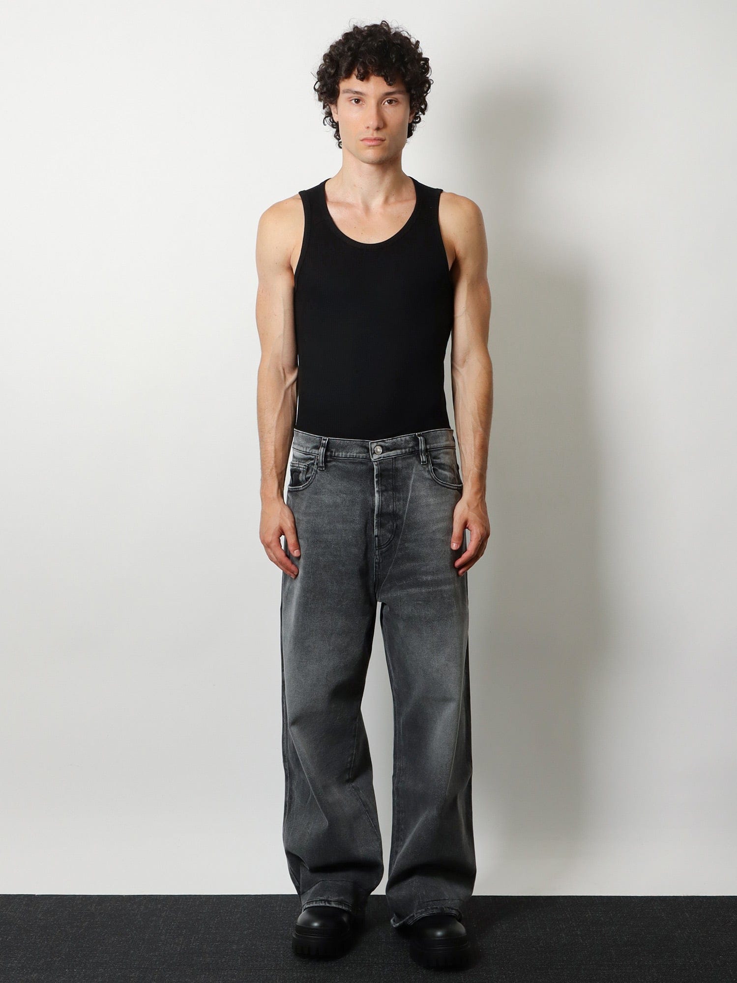 Numeri 123456789 Grey denim trousers