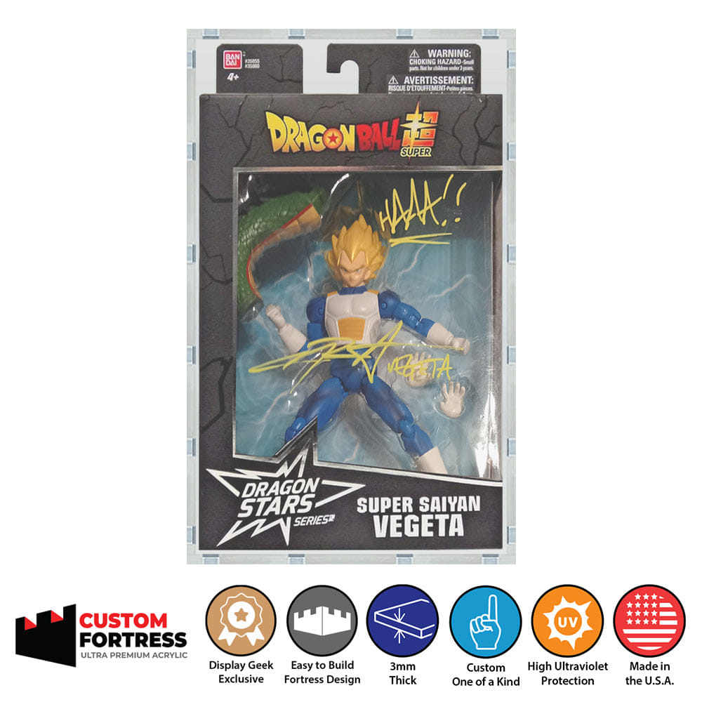 Flying Box Custom Acrylic Hard Case for DRAGON STARS SERIES 2 Super Saiyan Vegeta Shenron BAF Action Figure by Bandai (3 mm thick, UV Resistant) Fits 9.9h x 6w x 2d