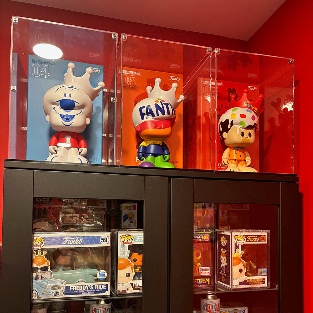 Flying Box Custom Acrylic Display Case for PROJECT FRED COMBO Funko Grail Box & Figure Together (3 mm thick, UV Resistant)