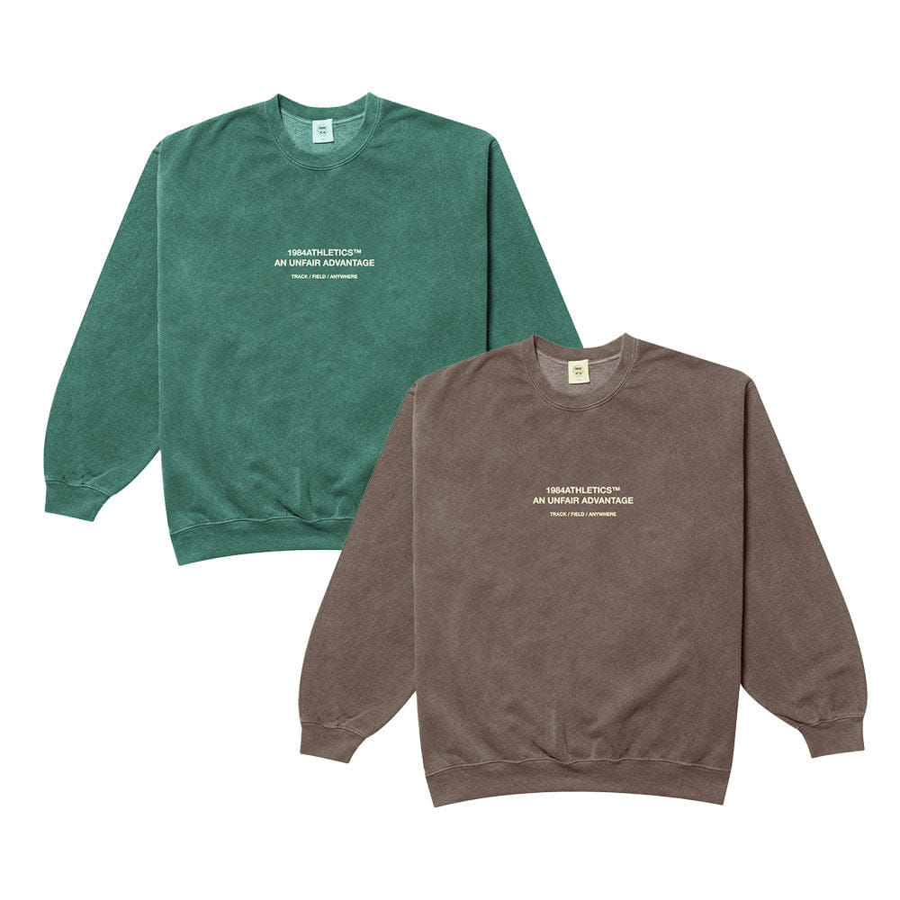 Vice 84 Athletics Vintage Washed Sweater Twinpack - Emerald Green/Chocolate
