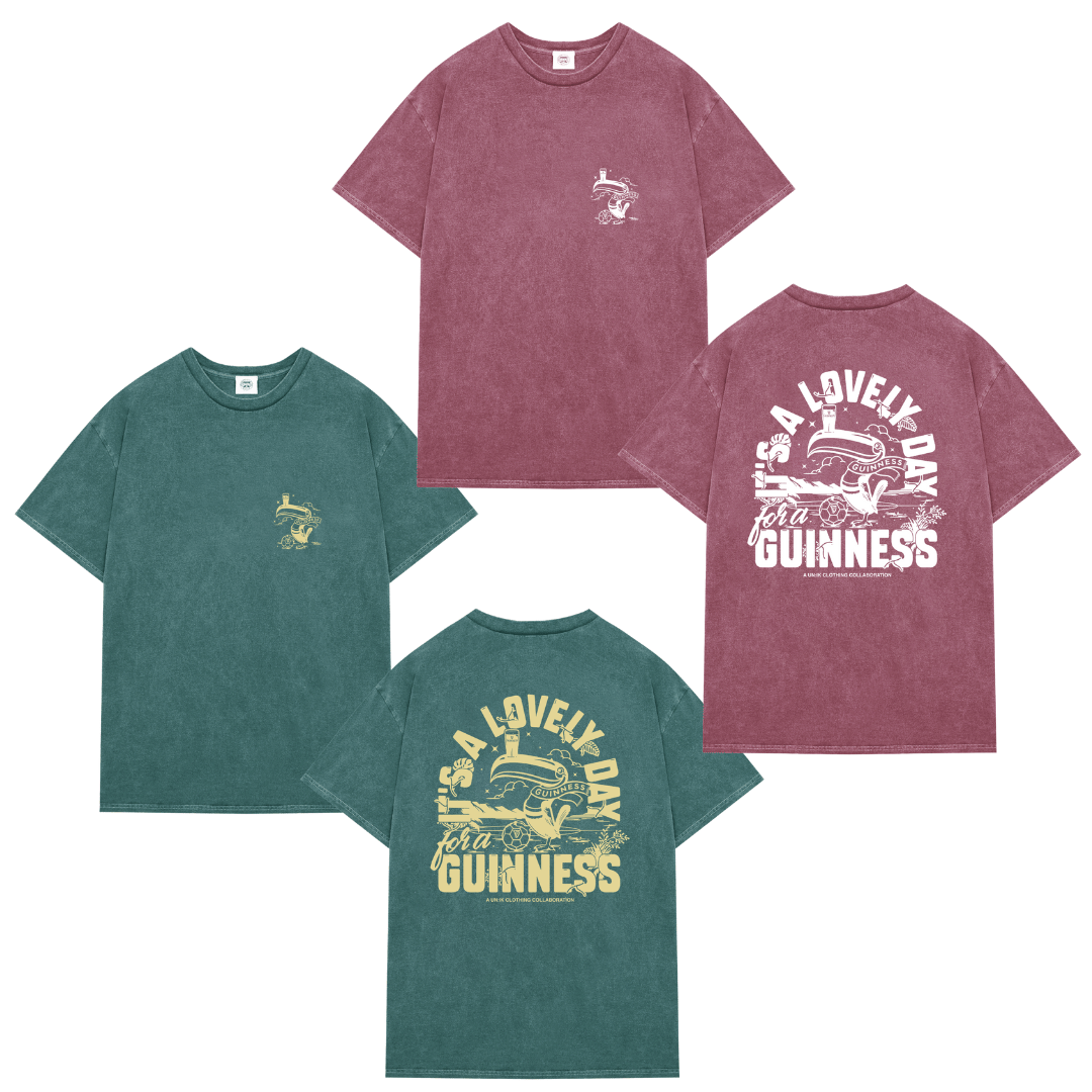 Guinness x UN:IK Football Toucan Vintage Washed T-Shirt Twinpack