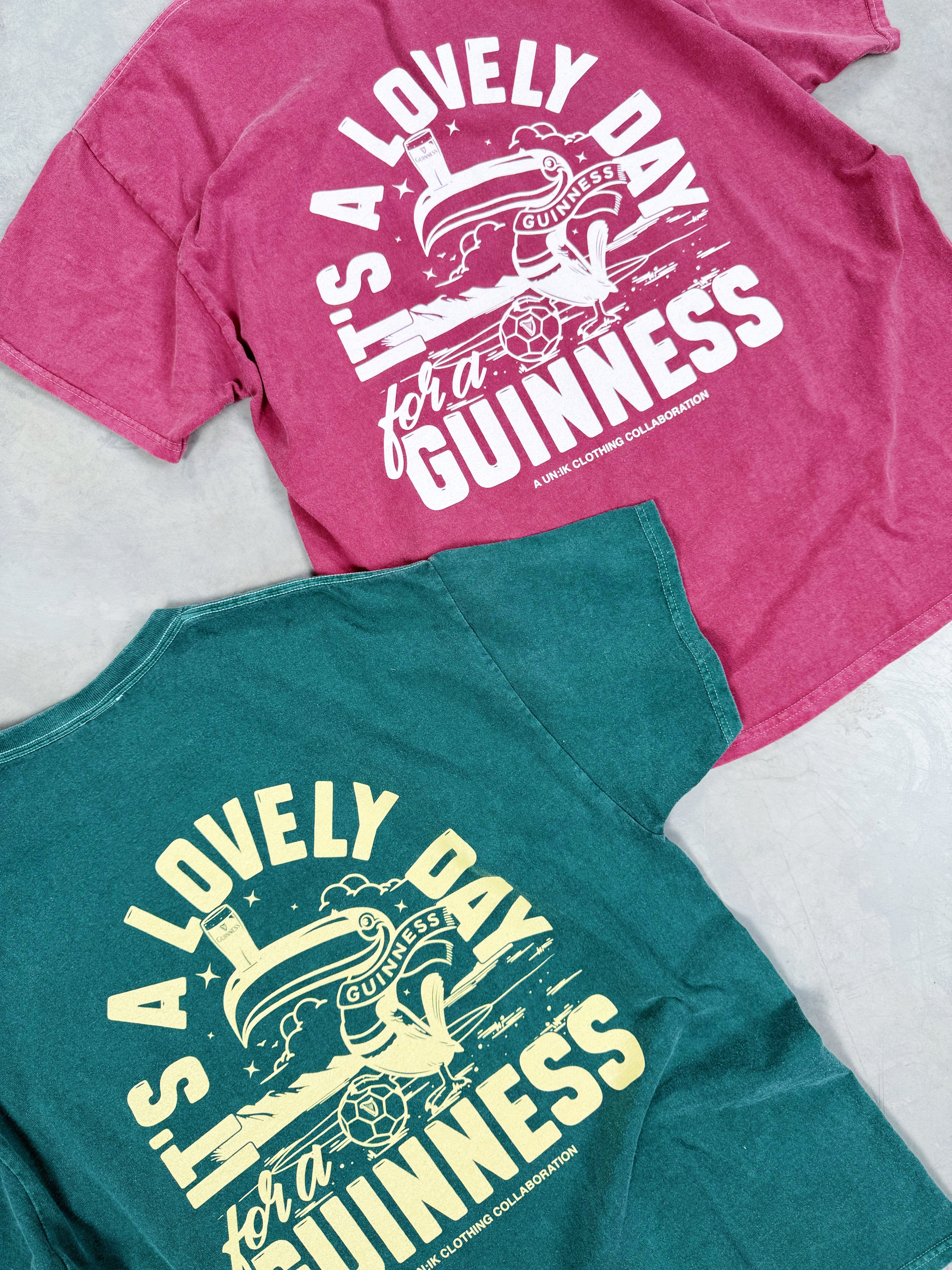 Guinness x UN:IK Football Toucan Vintage Washed T-Shirt Twinpack
