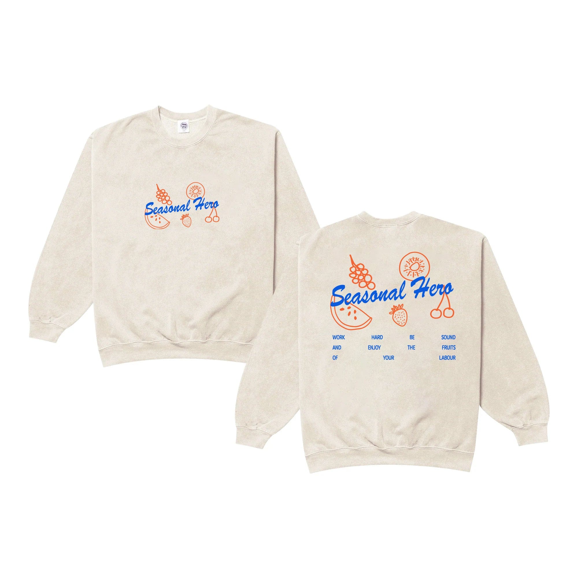 Seasonal Hero Fruits Of Your Labour Vintage Washed Sweater - Cream