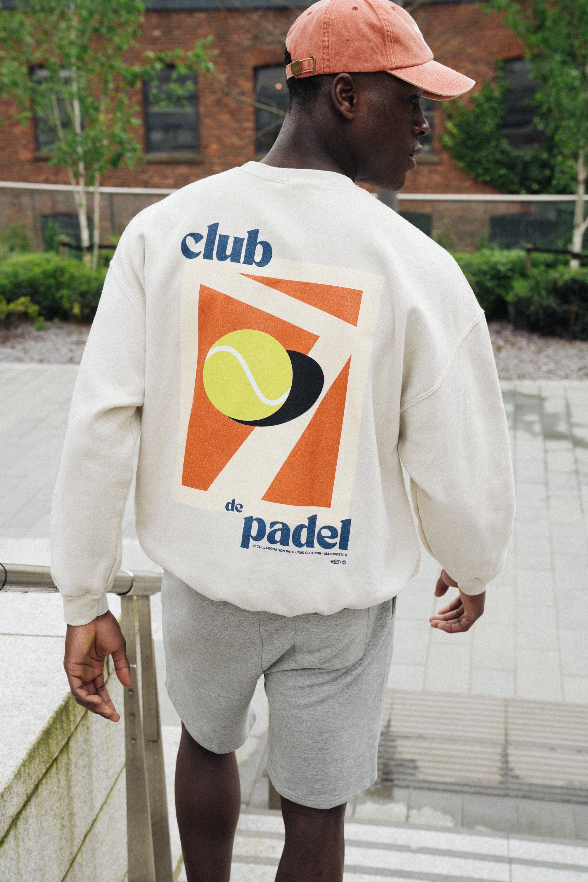 Club de Padel Classic Court Vintage Washed Sweater - Cream