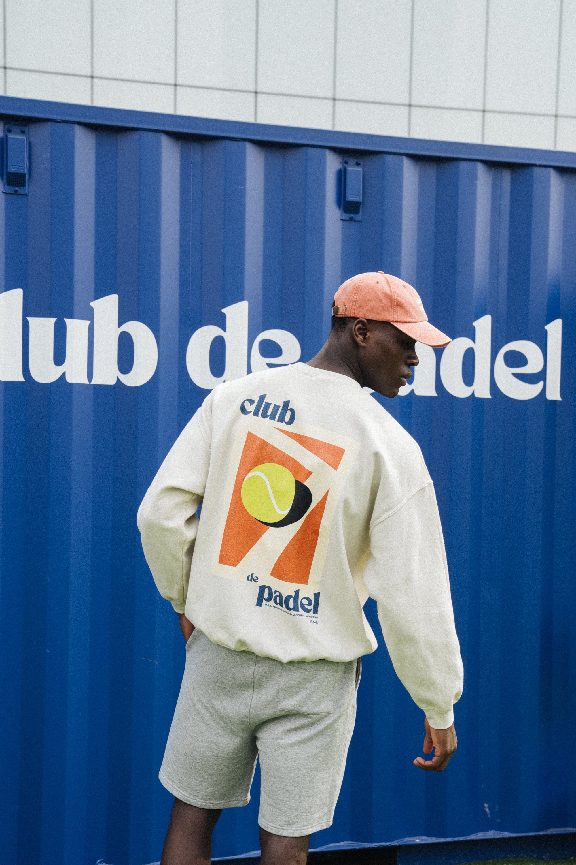 Club de Padel Classic Court Vintage Washed Sweater - Cream