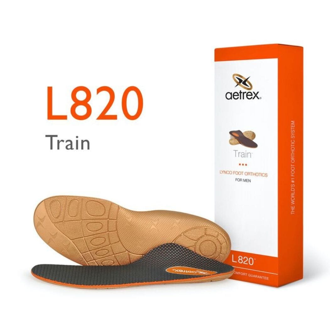 Aetrex L820 Men's Train Posted Orthotics (Support For Flat & Low Arches)