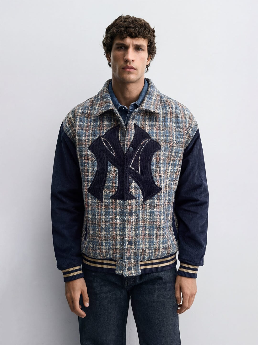 Blue Tweed NY Applique Jacket