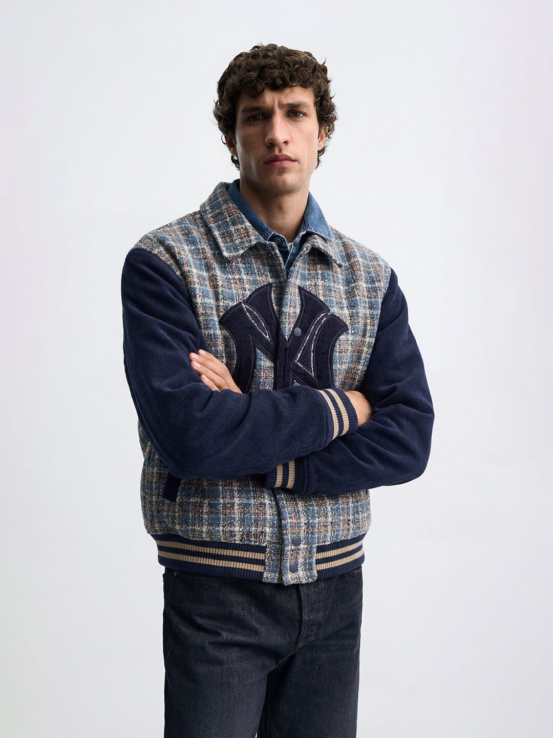 Blue Tweed NY Applique Jacket