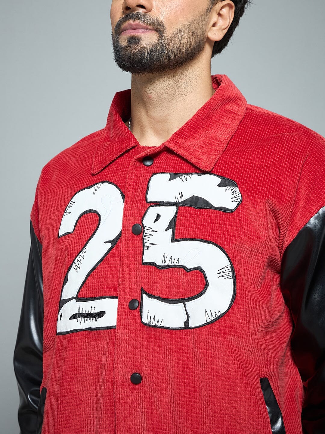 Corduroy Red Corduroy Applique Jacket