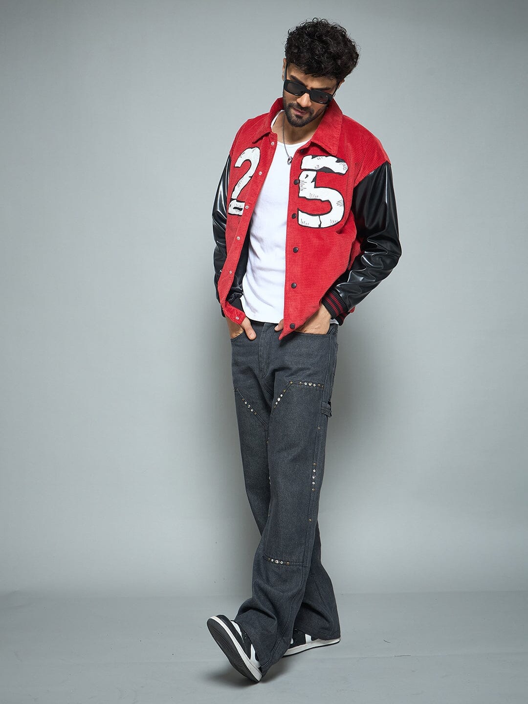 Corduroy Red Corduroy Applique Jacket