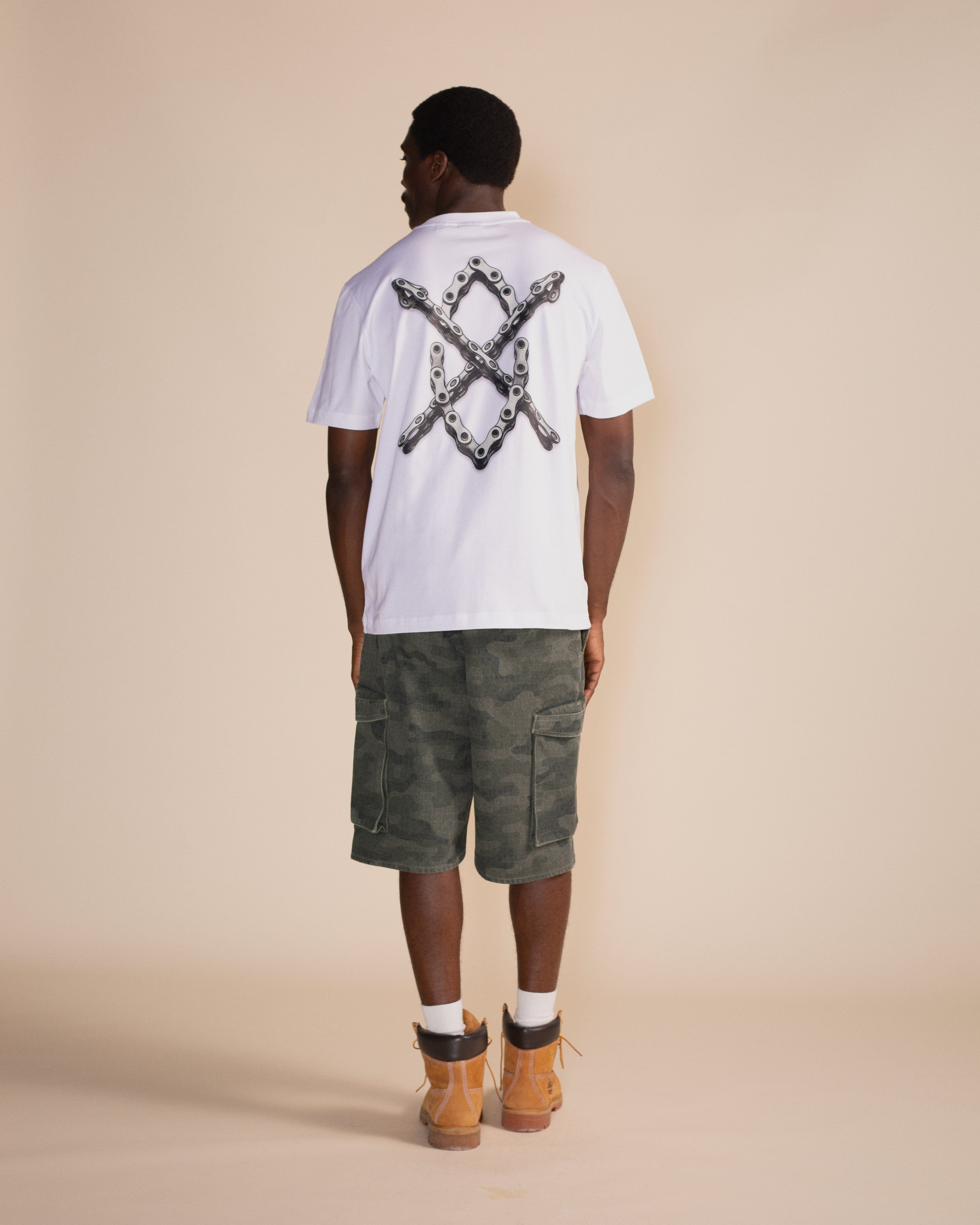 White Chain Shield T - Shirt