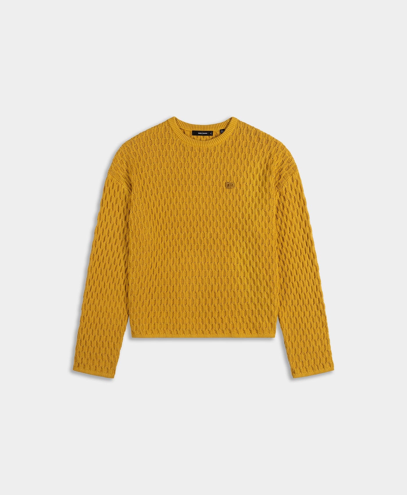 Yellow Misted Yellow Dp Badge Flat Knit Sweater