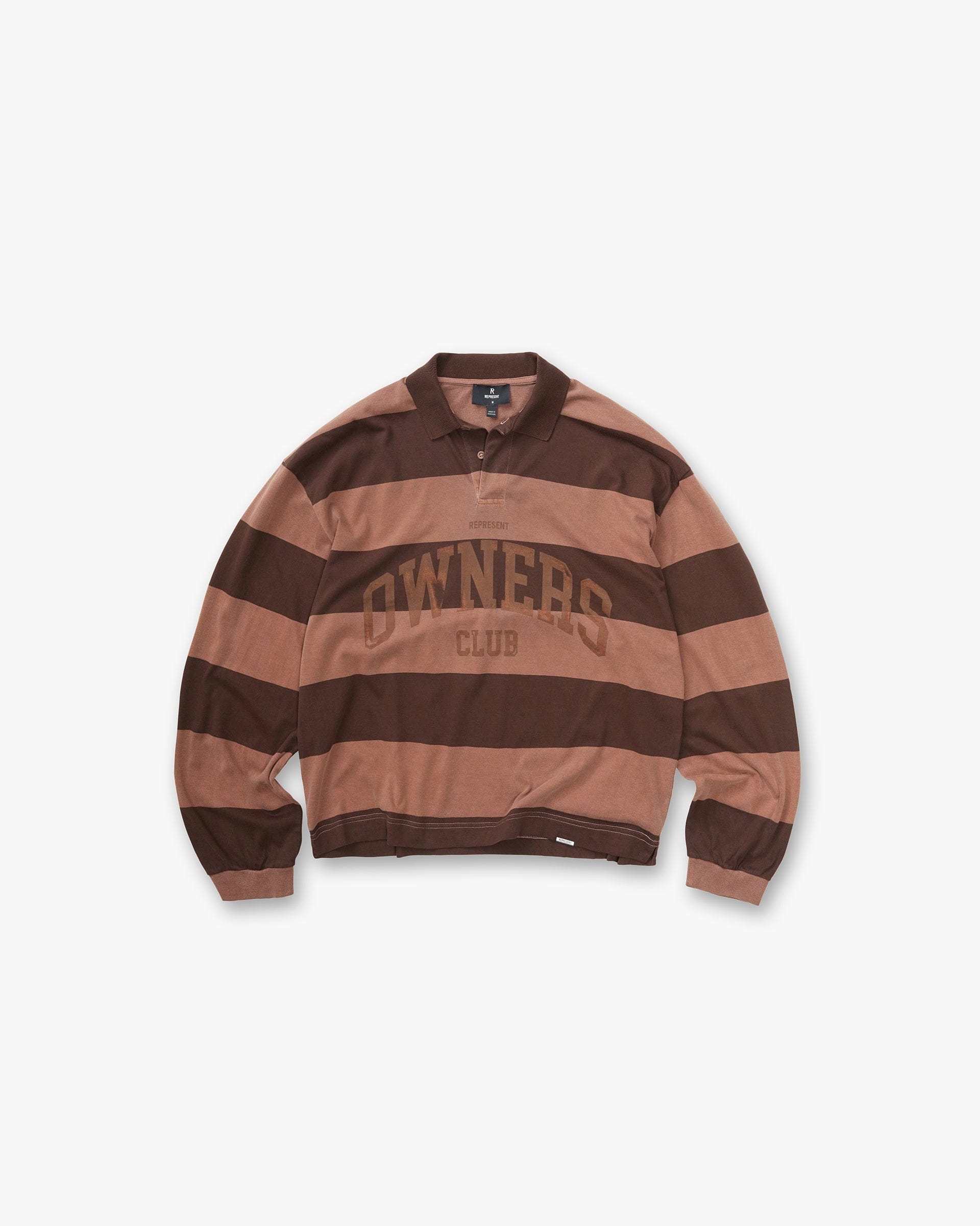 Owners Club Represent Owners Club Stripe Rugby Polo - Sienna