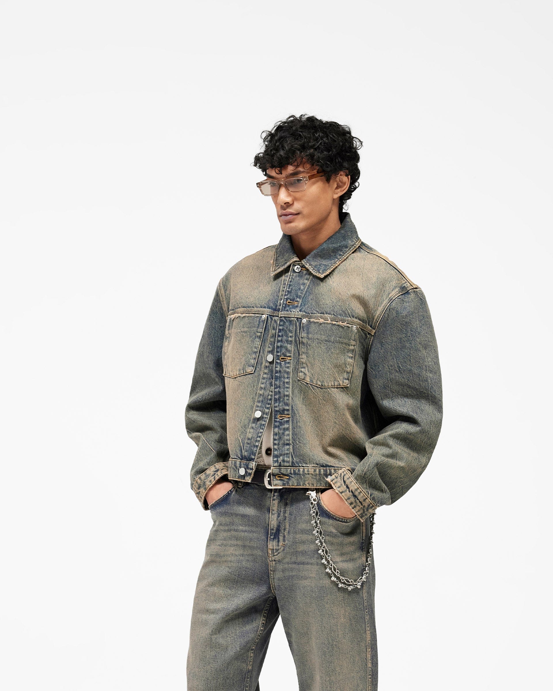 SS26 Denim Trucker - Blue Cream
