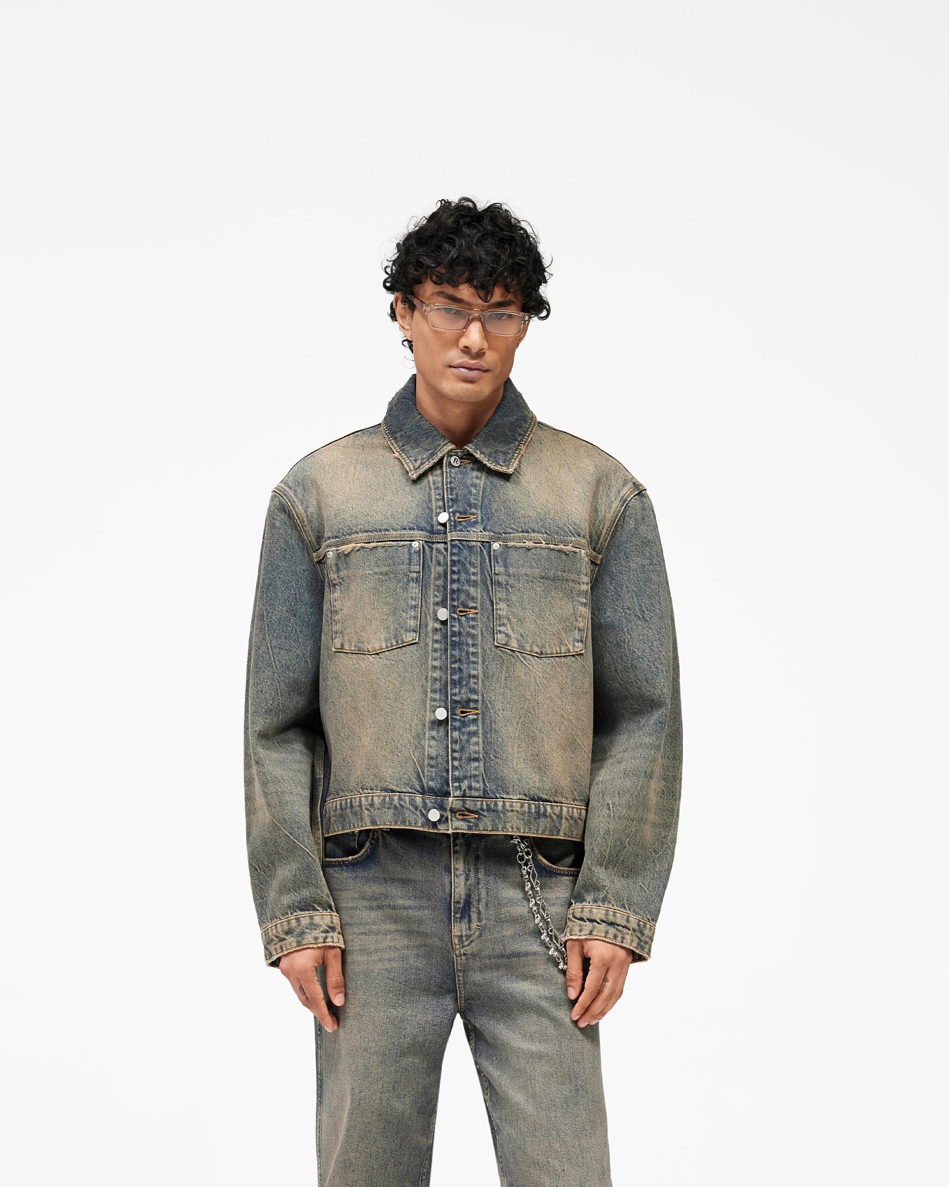 SS26 Denim Trucker - Blue Cream
