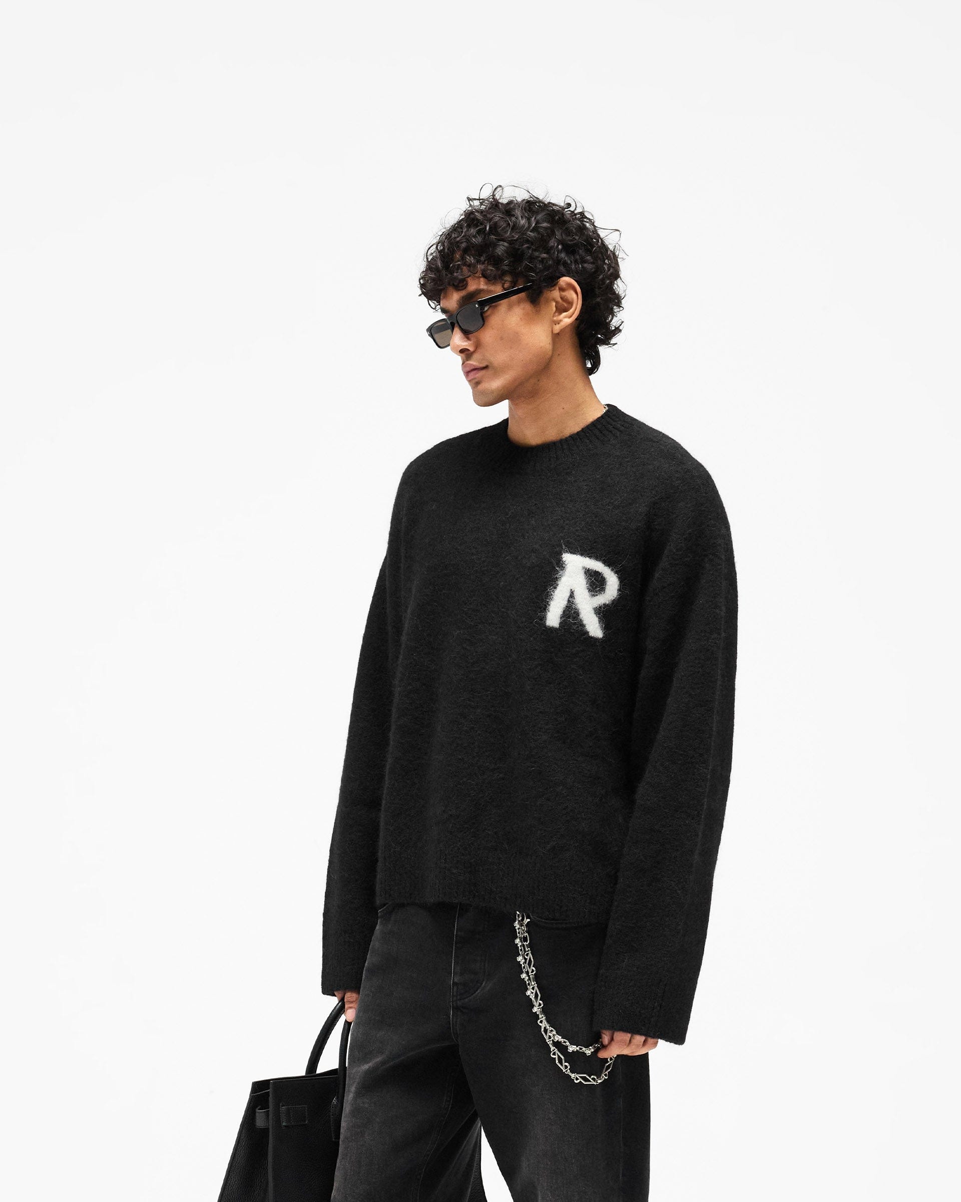 SS26 Logo Knit Sweater - Jet Black