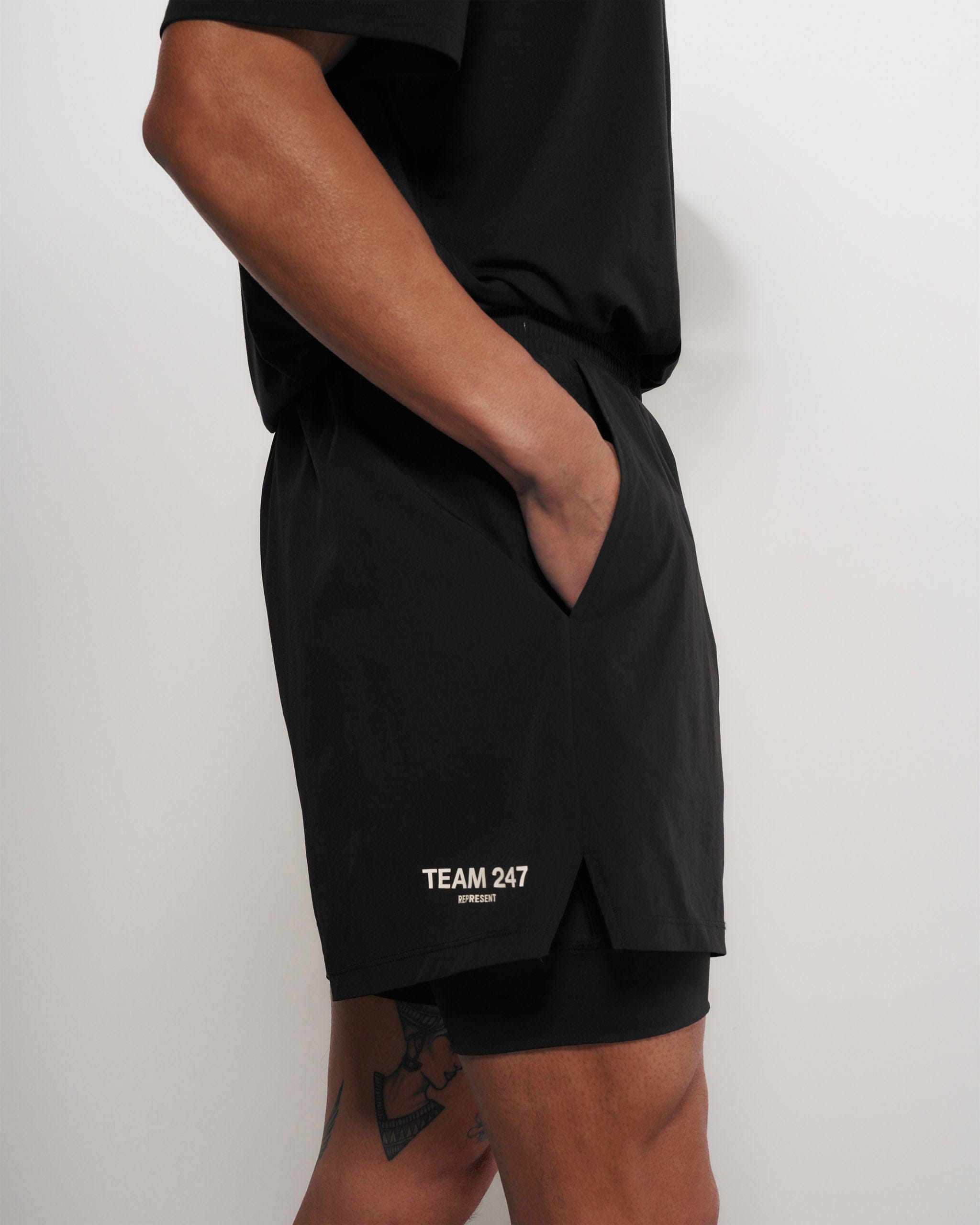 Team 247 2 - In - 1 Shorts - Black