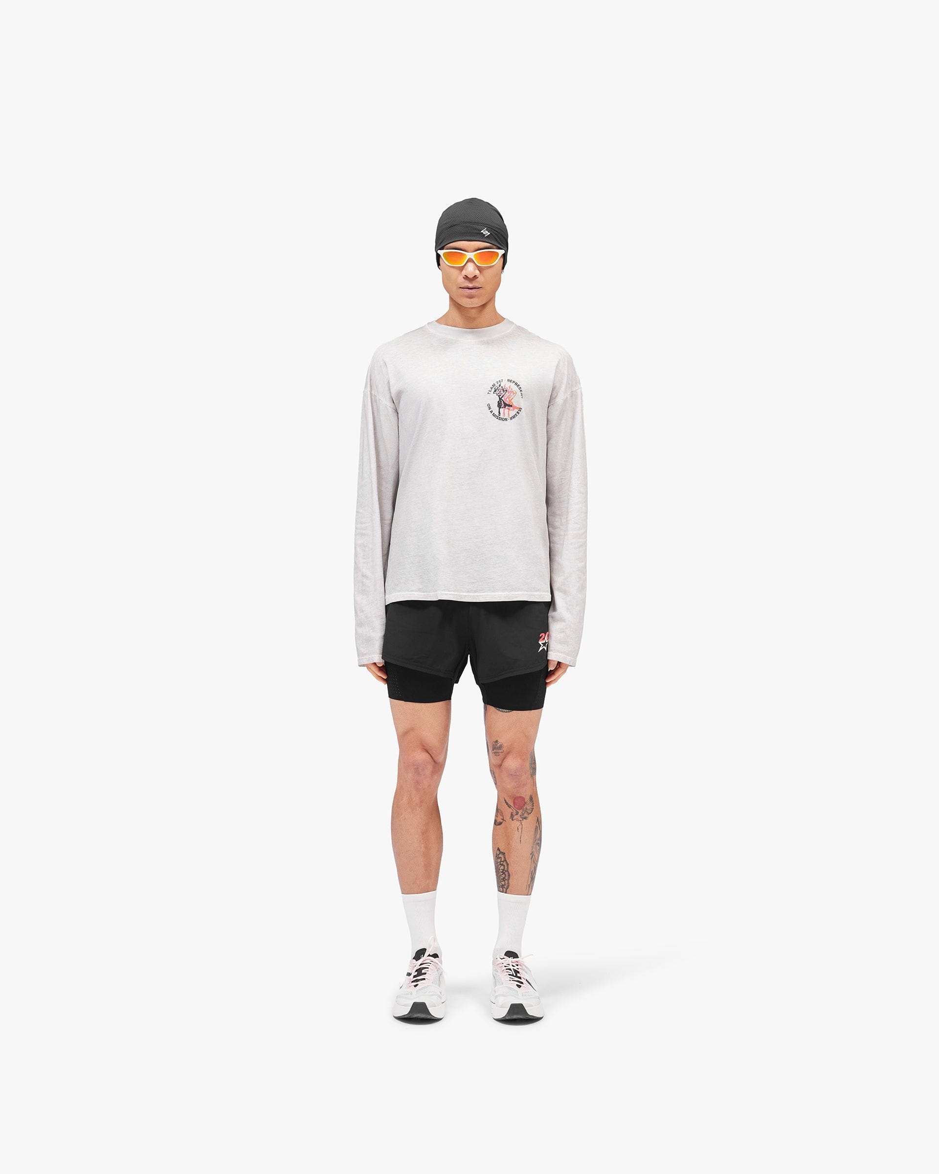 247 Torch Boxy Long Sleeve T-Shirt - Bleach Wash